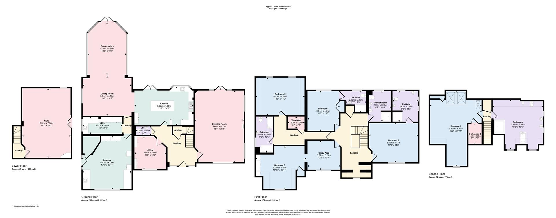 Hillside House, 4, Hillside Road, Flore floorplan