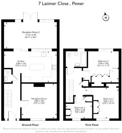 3 Bedrooms Terraced house for sale in Latimer Close, Pinner HA5