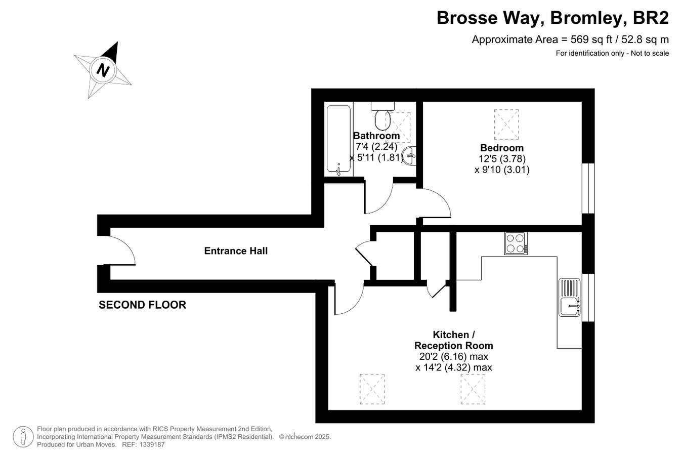 Flat Thirteen at One, Brosse Way, London floorplan