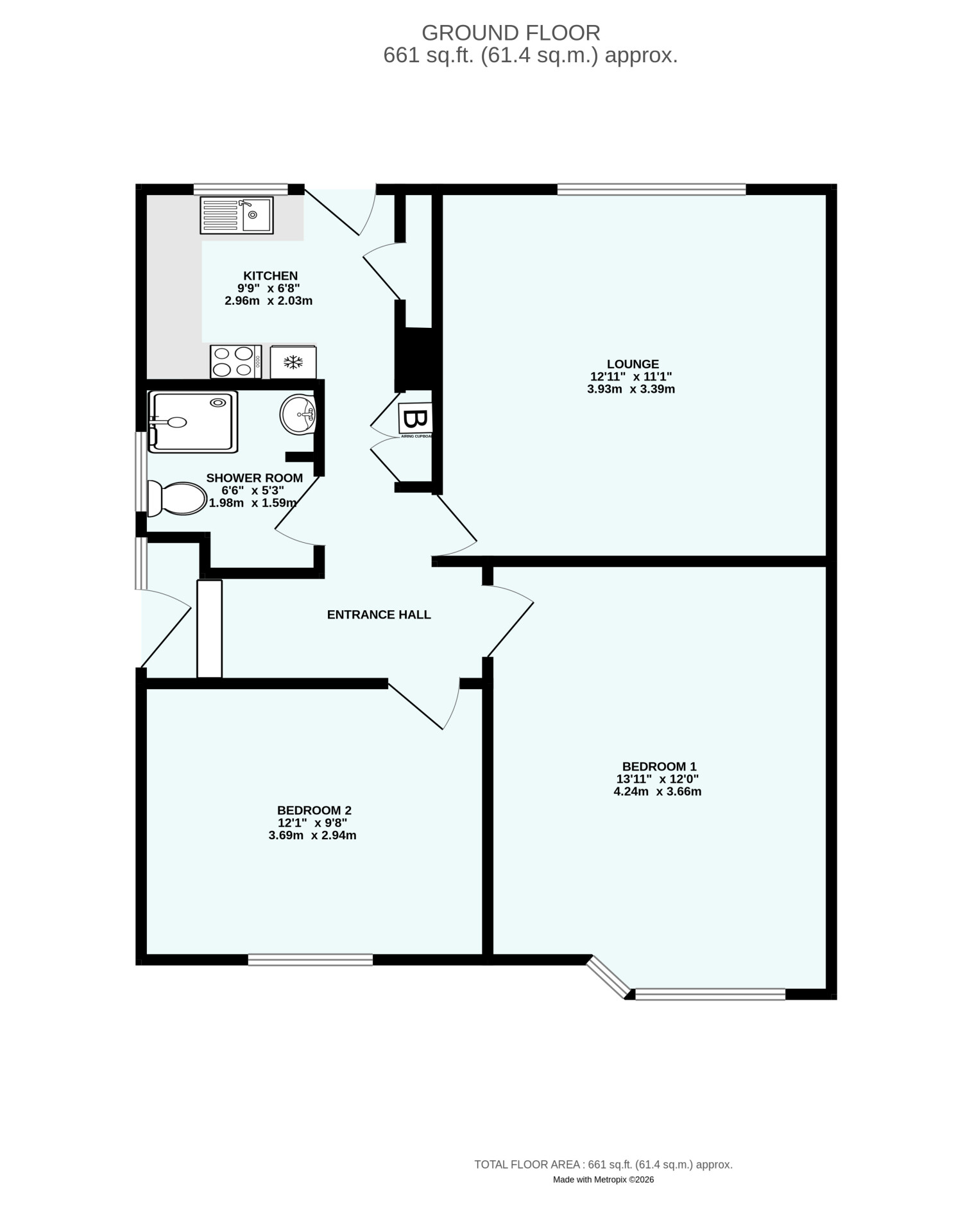 16 Mandrake Close, Exeter Devon, Devon floorplan