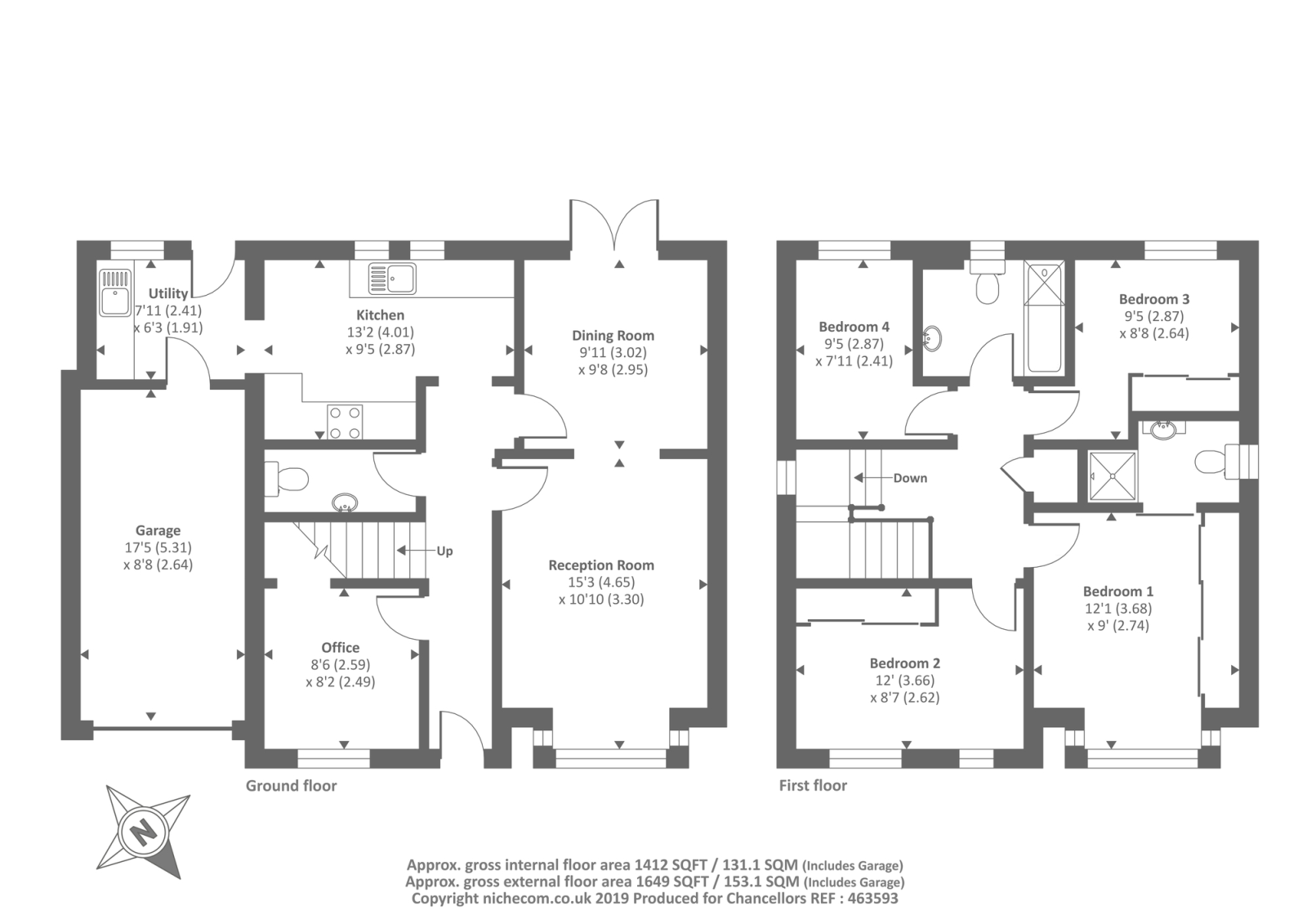 4 Bedrooms Detached house for sale in Morlais, Emmer Green, Reading RG4