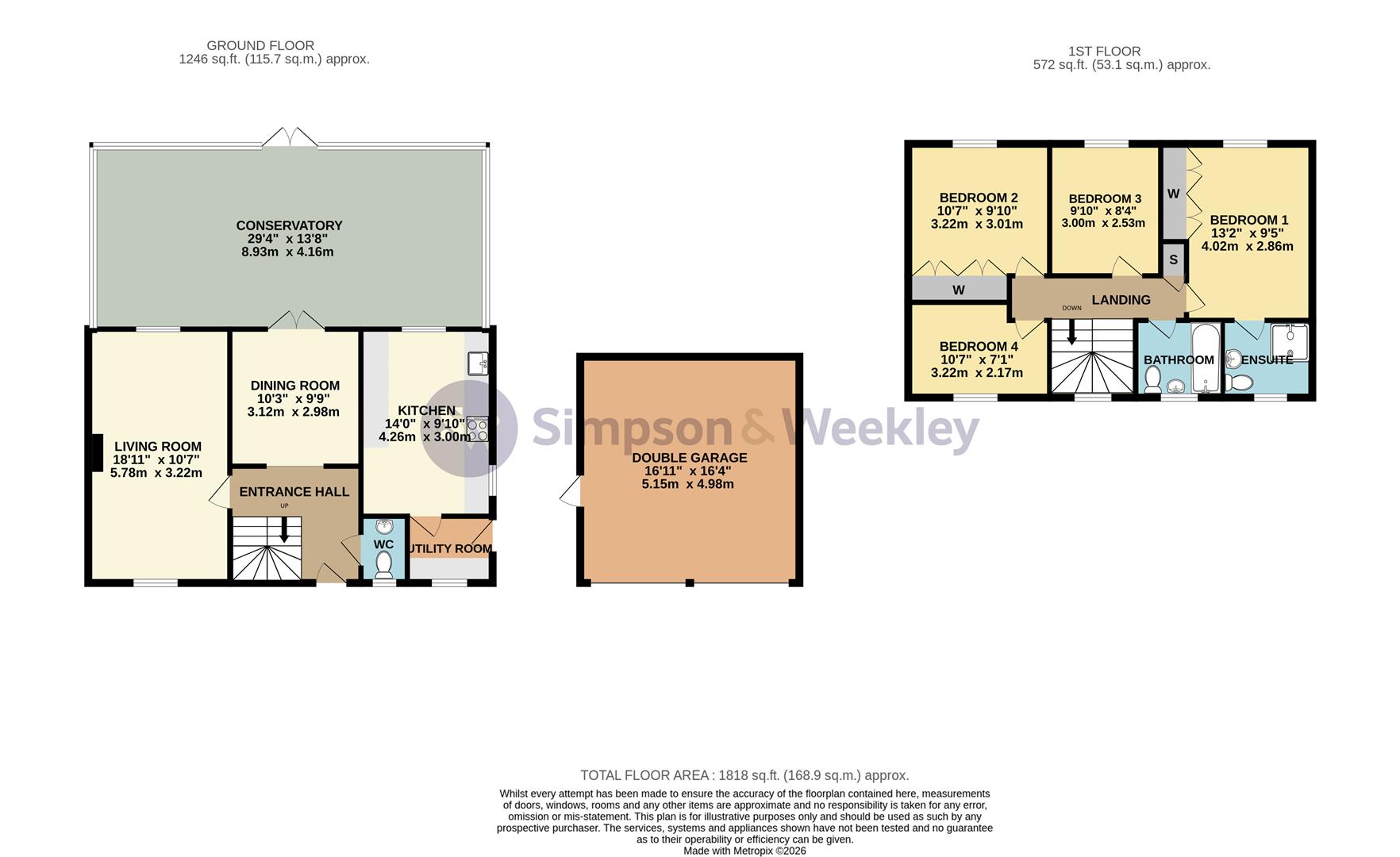 1, Saxonlea Close, Rushden floorplan