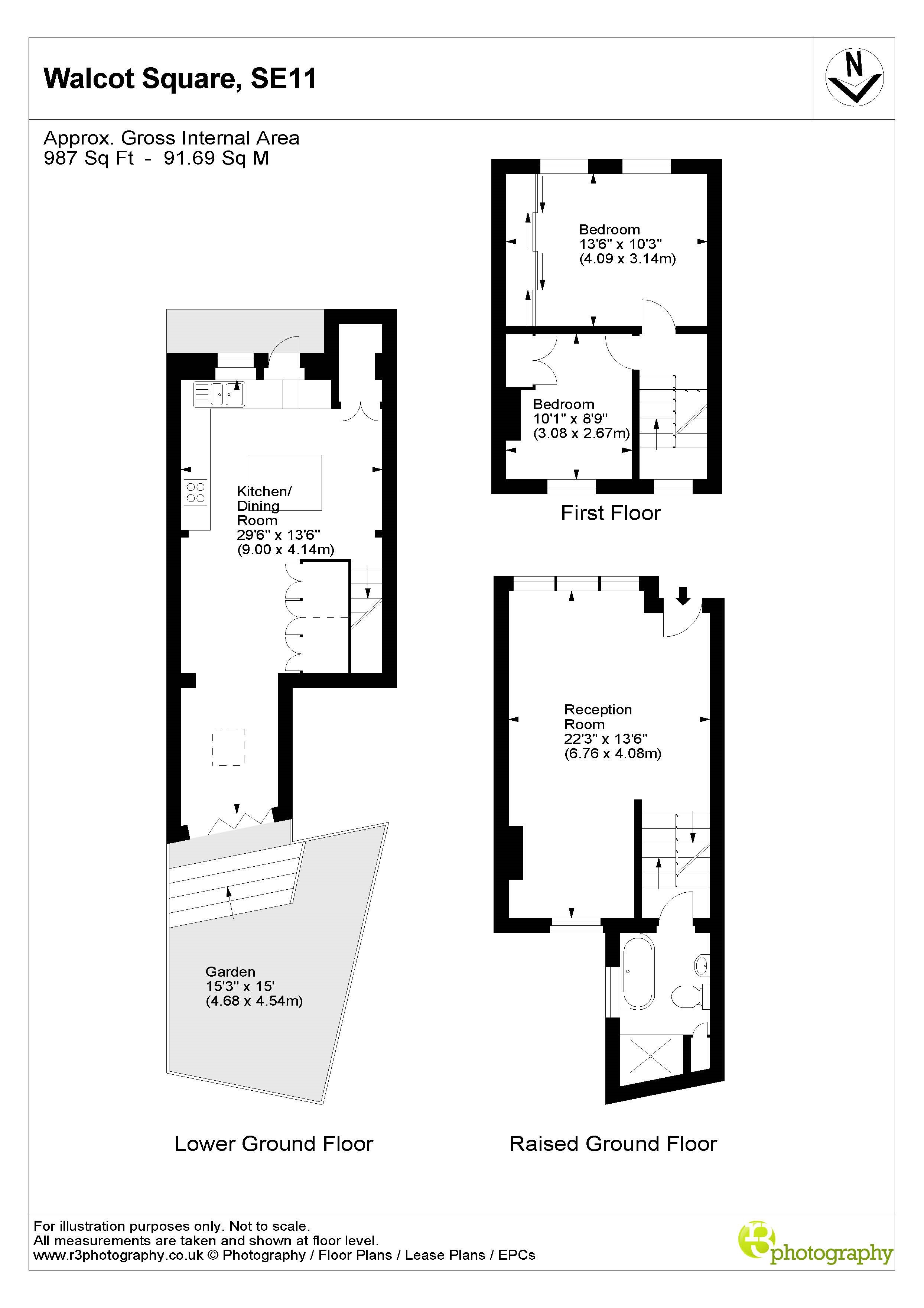 89, Walcot Square, London floorplan