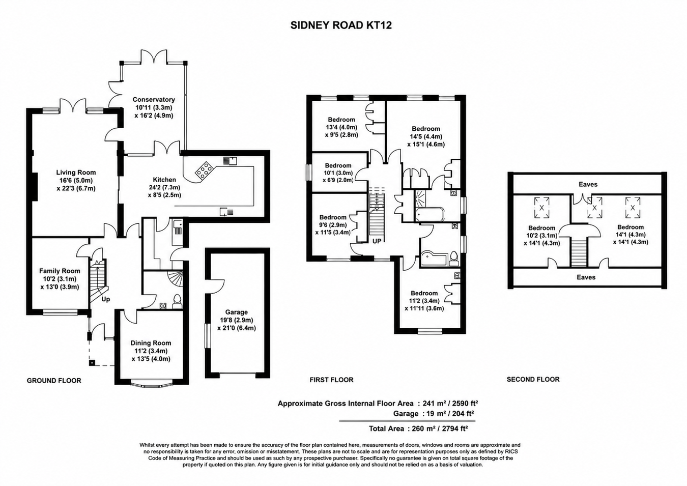 138, Sidney Road, Walton-on-Thames floorplan