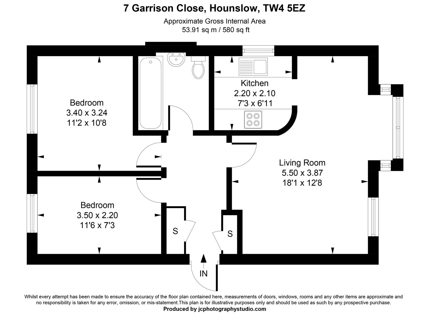 7, Garrison Close, Hounslow floorplan