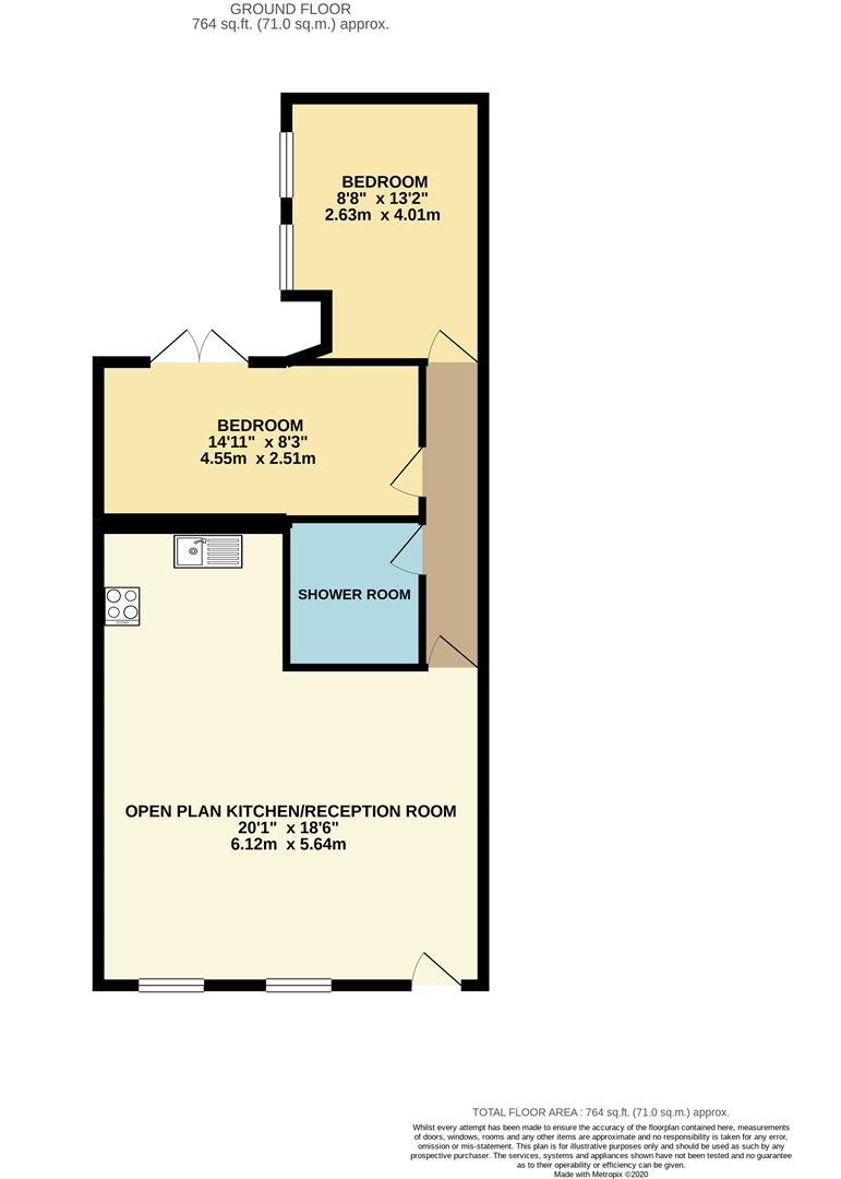 Lower Ground Floor, Flat 1, 5 Devonshire Place, Brighton floorplan