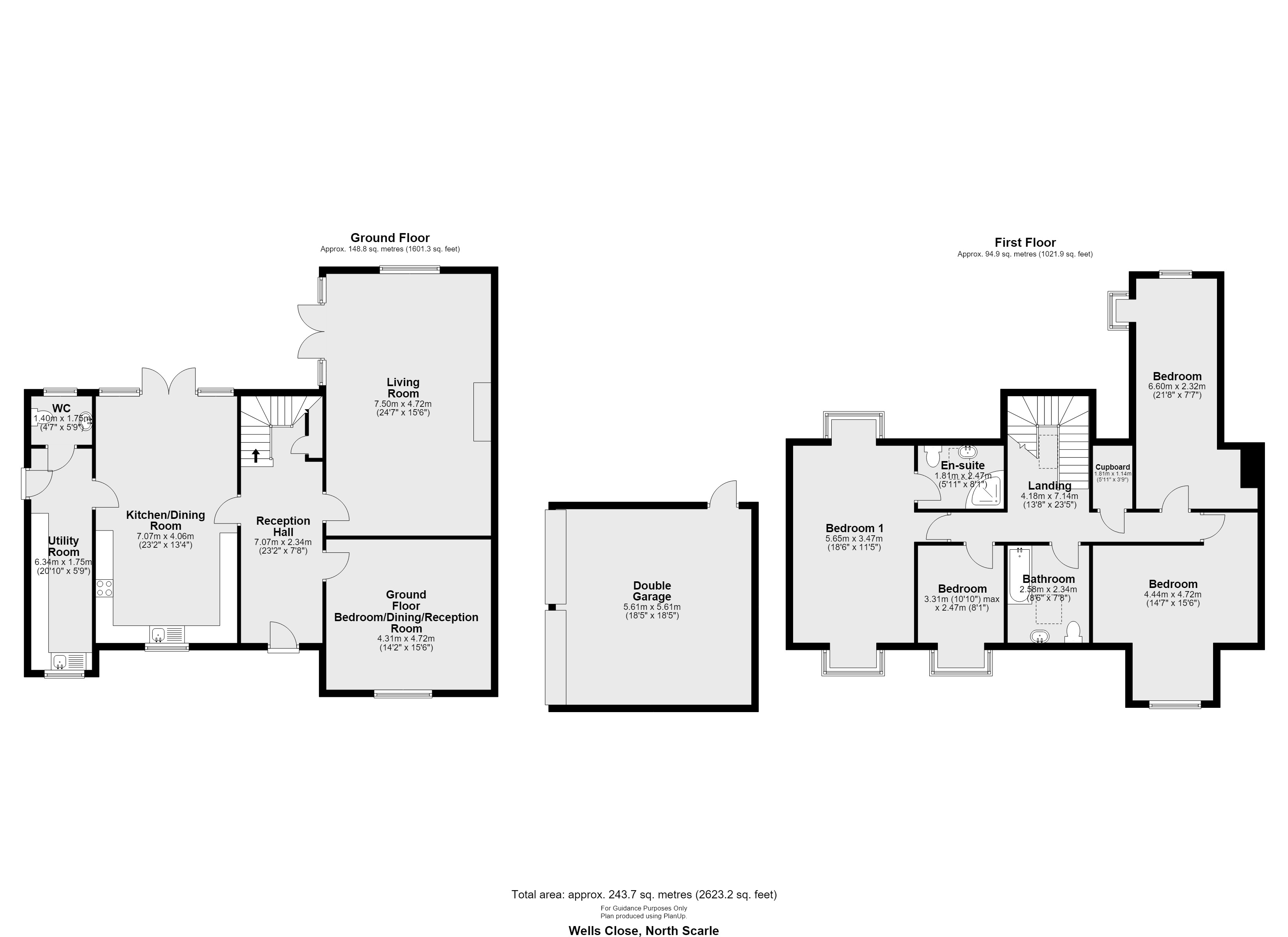 1, Wells Close, Lincoln floorplan