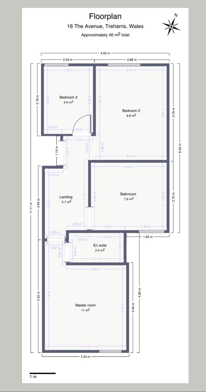 16, The Avenue, Treharris floorplan