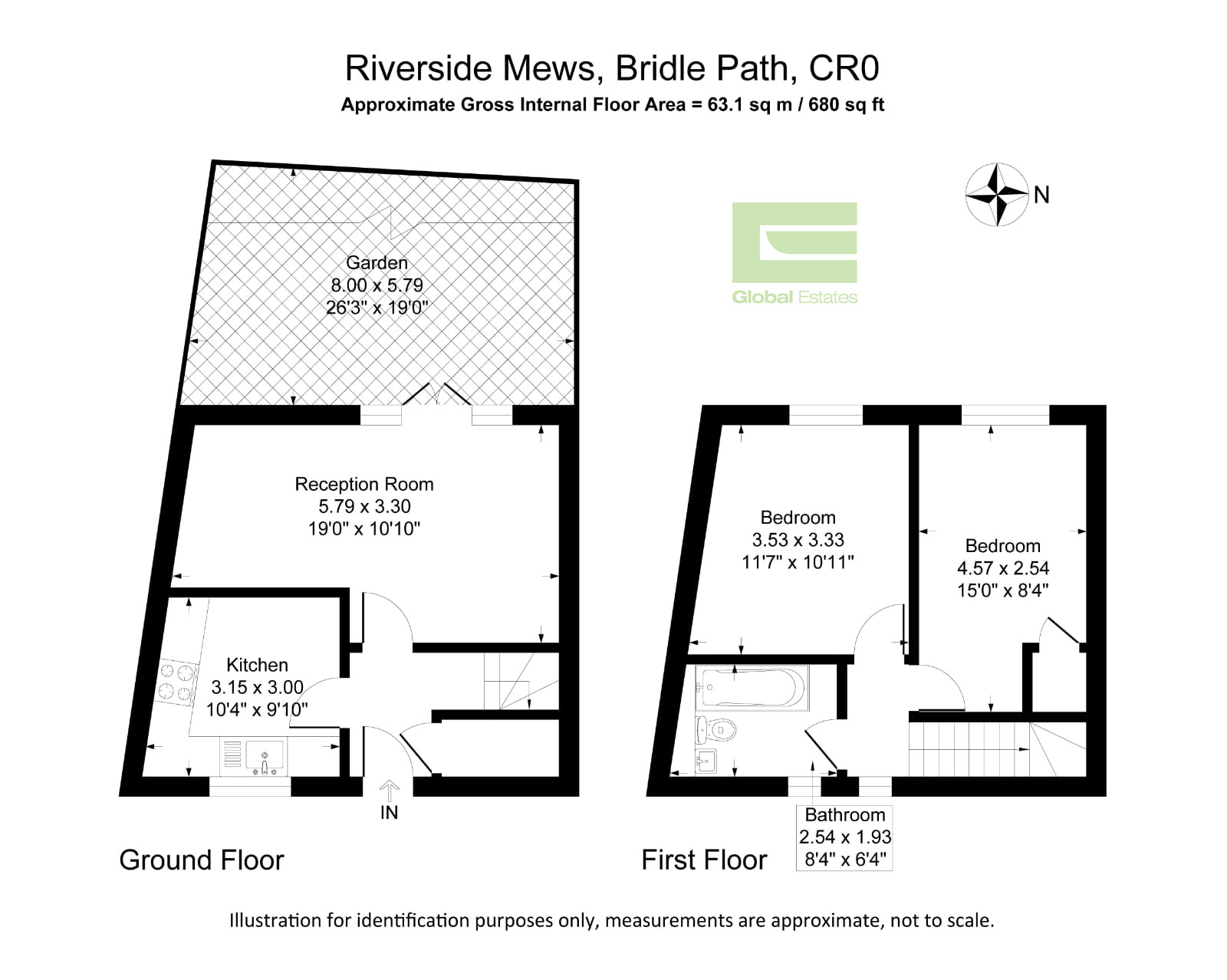8 Riverside Mews Bridle, Path, London floorplan