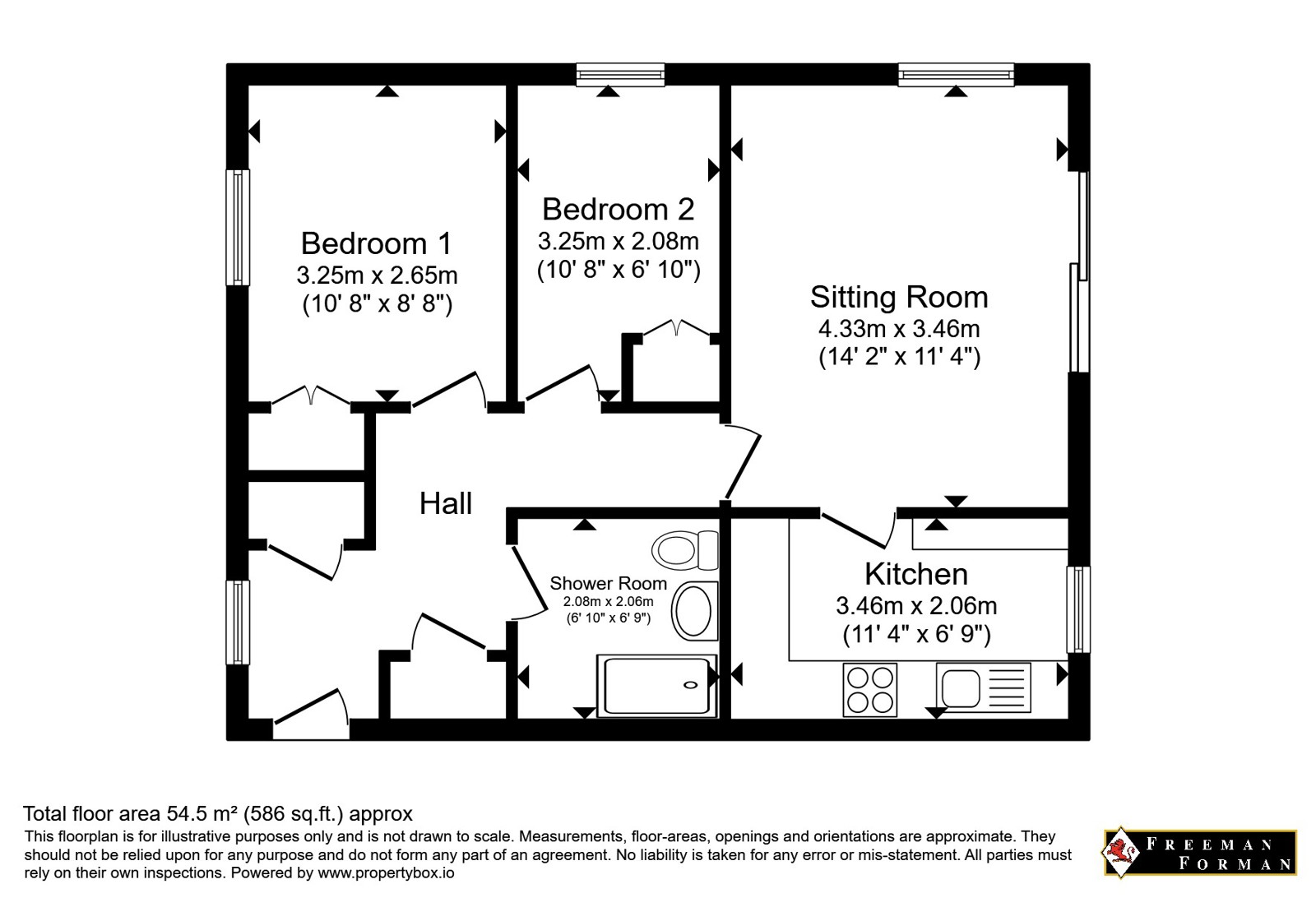 Flat 10, Delves House West,, Delves Close, Lewes floorplan