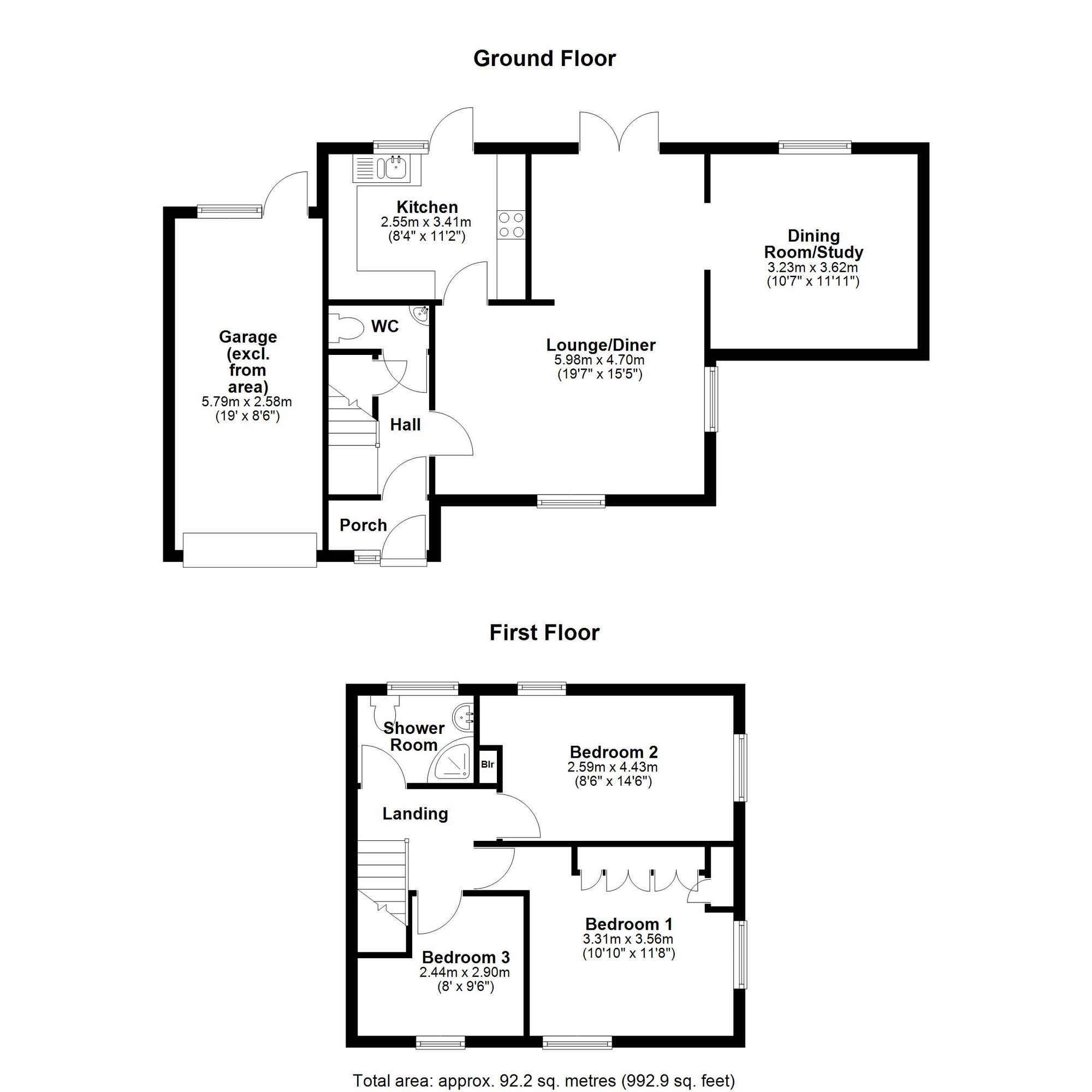 51 The Lanes, Cambridge floorplan