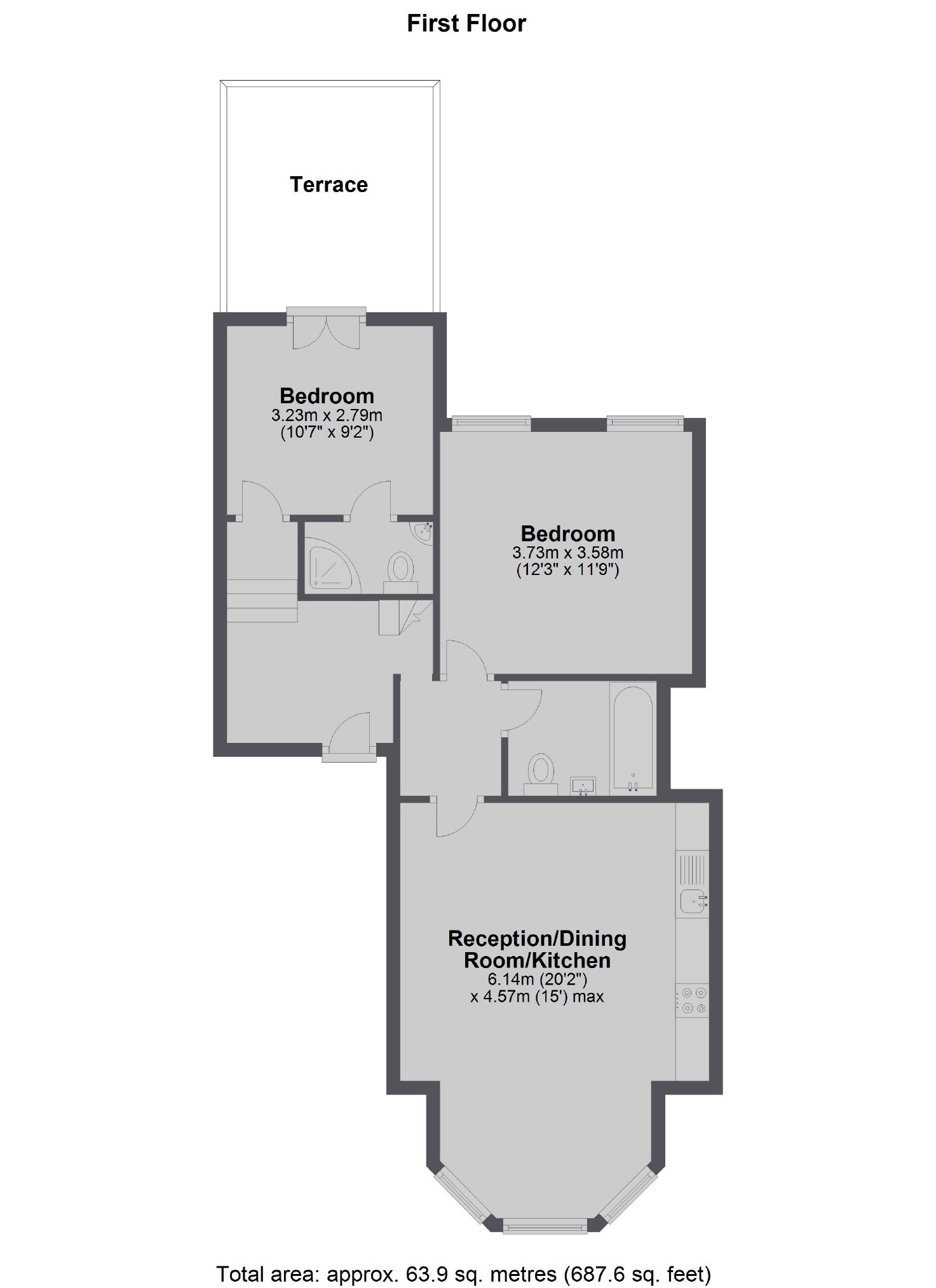 2 Bedrooms Flat to rent in Muswell Hill Road, London N10