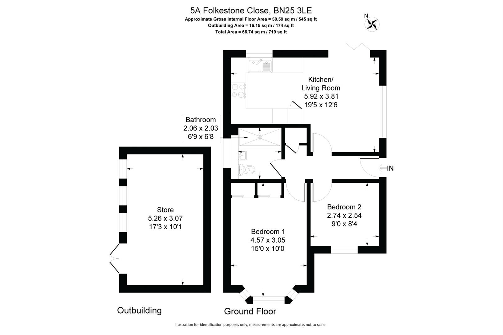 5A, Folkestone Close, Seaford floorplan
