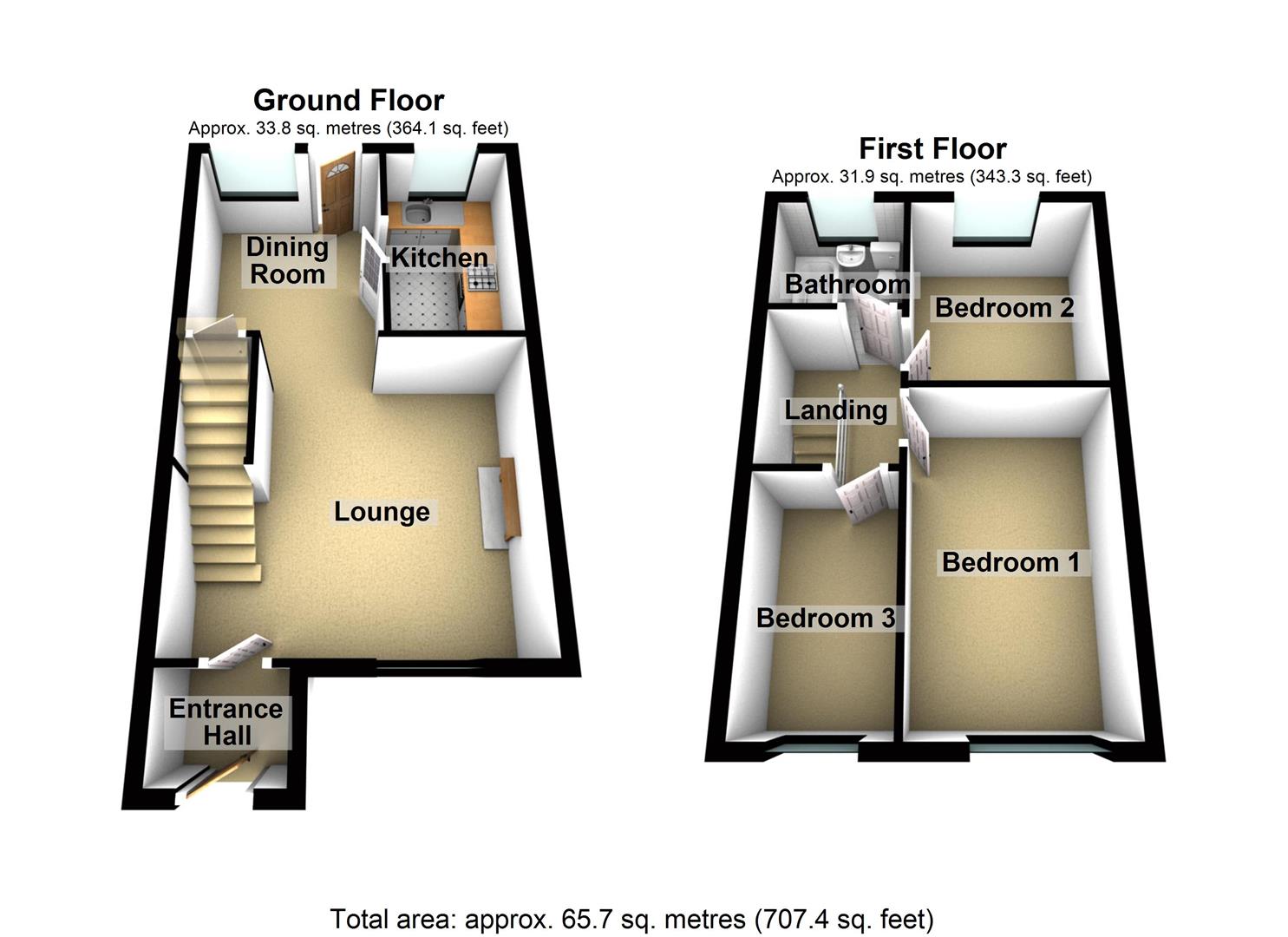 3 Bedrooms Terraced house to rent in Flitwick Road, Westoning, Bedford MK45