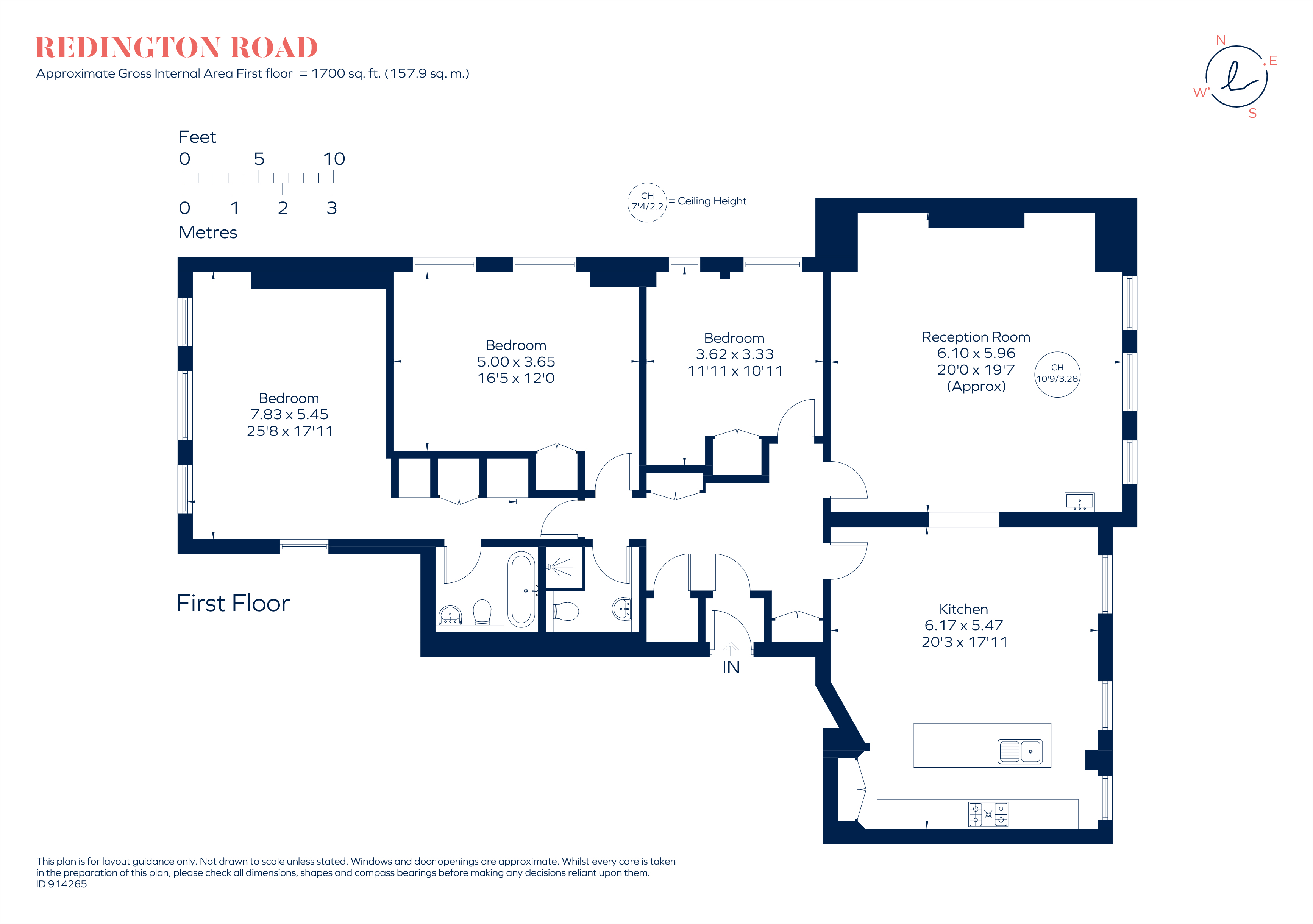 Redington Road, London floorplan