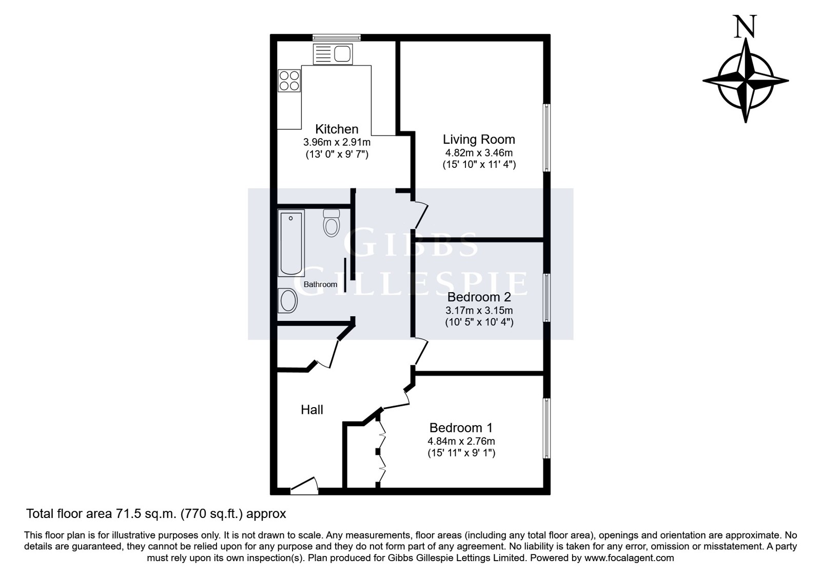 Flat 1, Aster Court, 7, Firethorn Close, Edgware floorplan