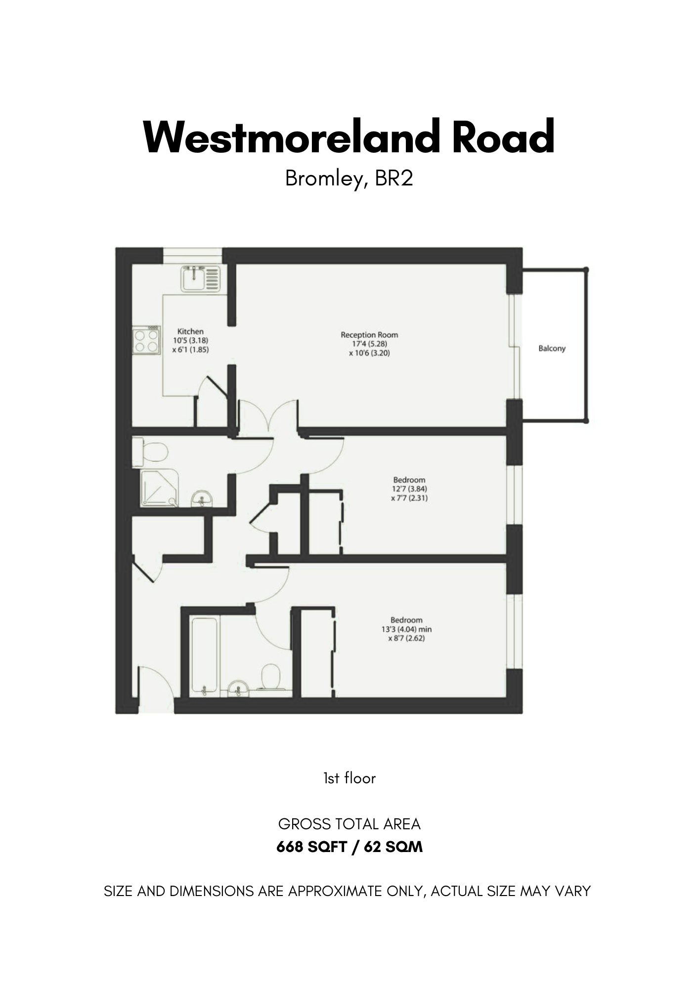 Flat 8, Whitley Court, Bromley floorplan