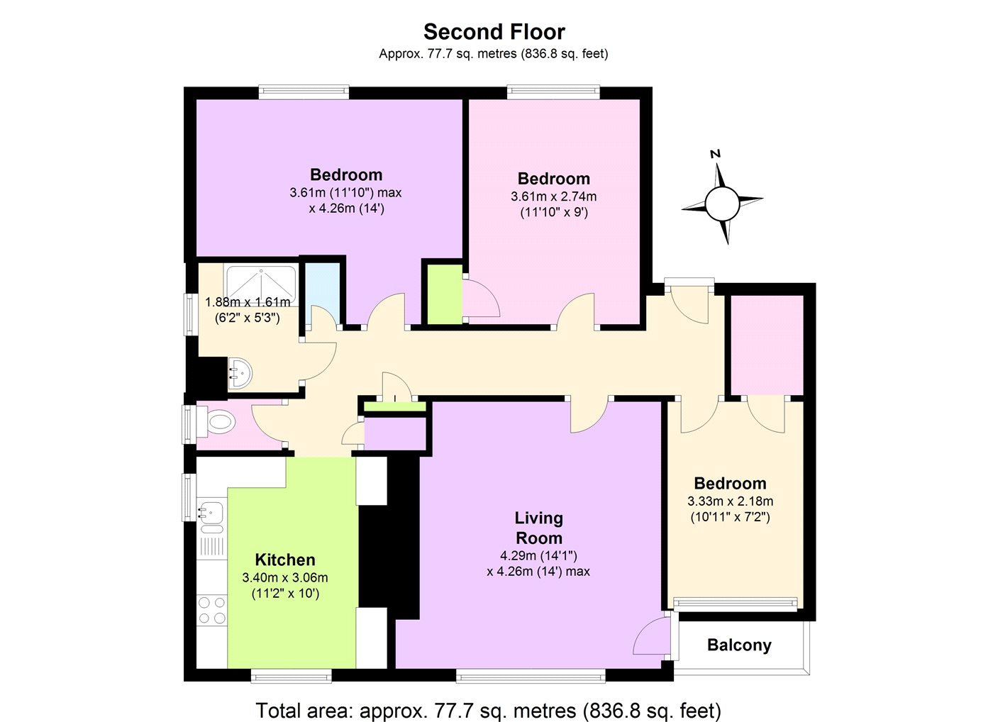 3 Bedrooms Flat to rent in Grove House, Blackheath Grove, Blackheath, London SE3