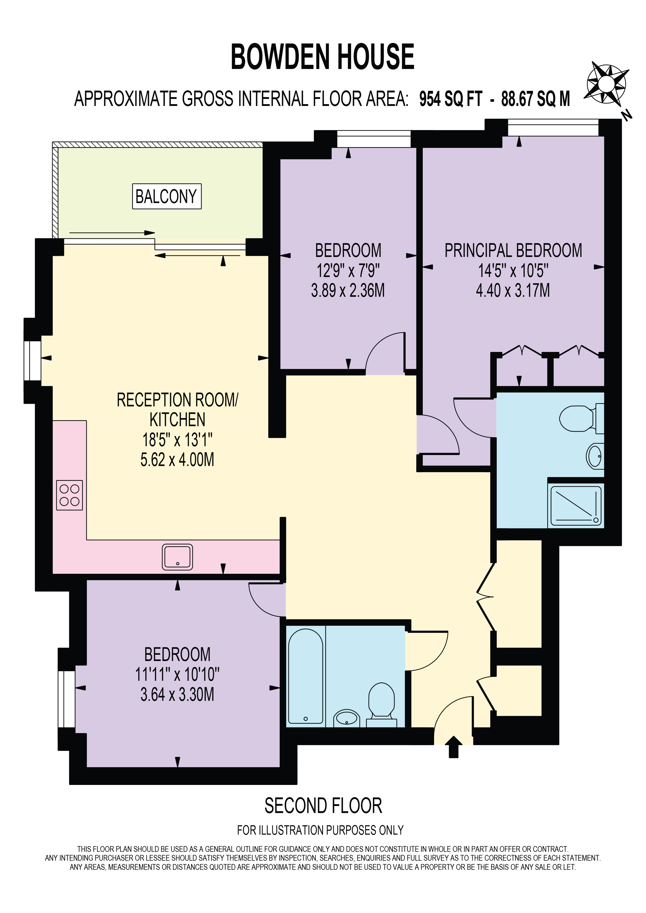 9, Bowden House, London floorplan
