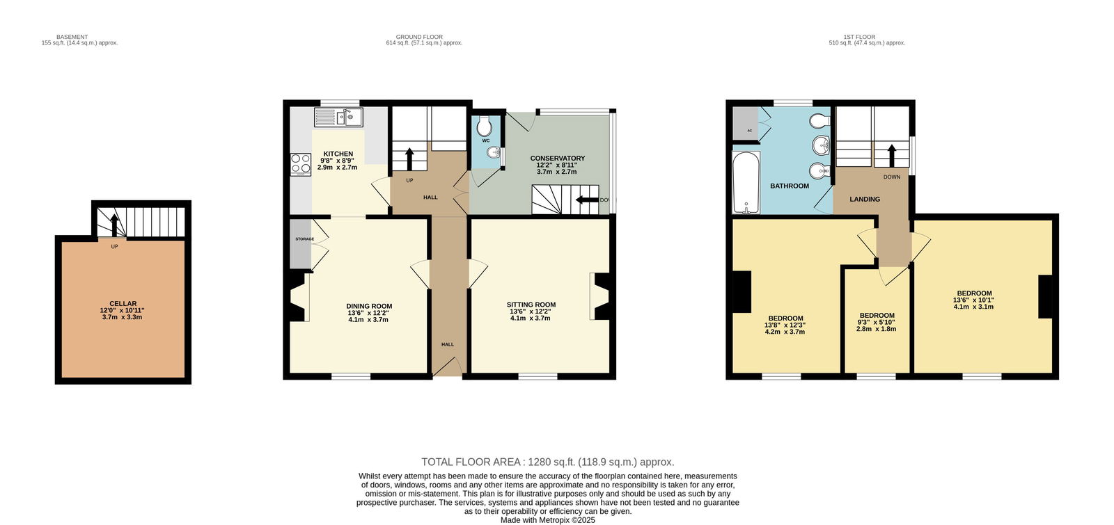 61, Cowleigh Road, Malvern floorplan