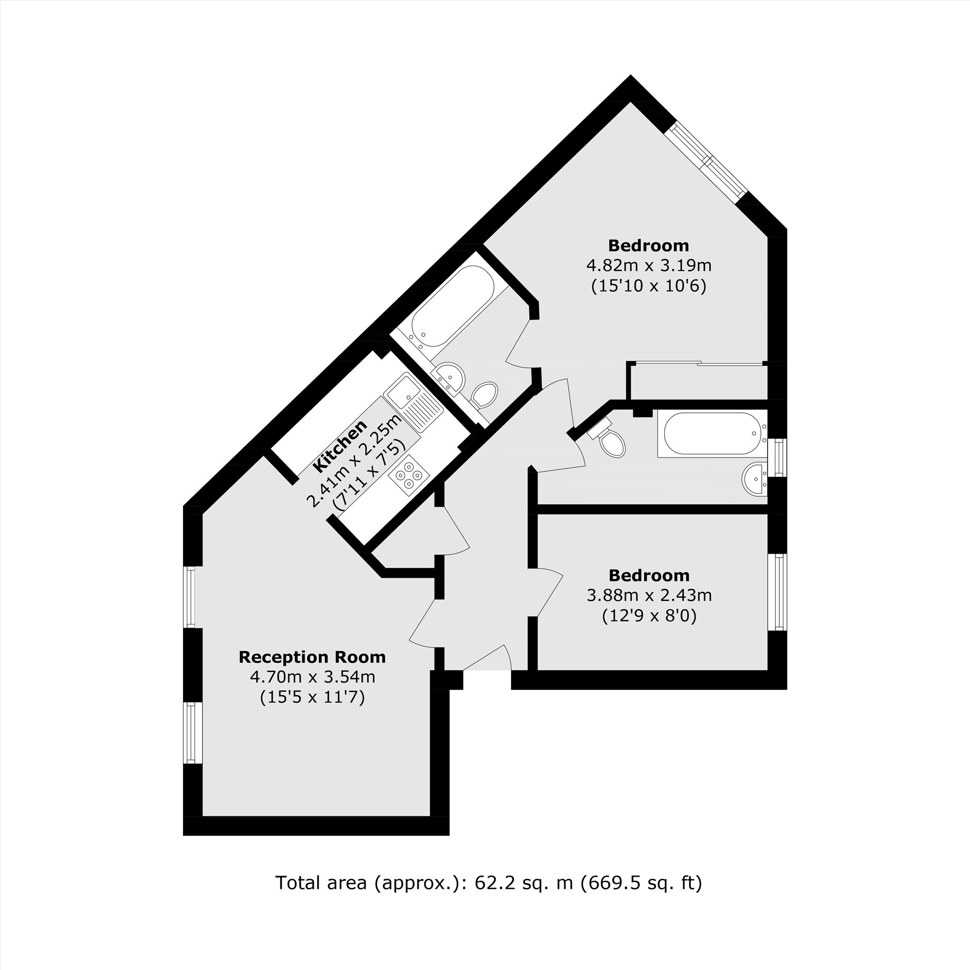 Asher Way, London floorplan