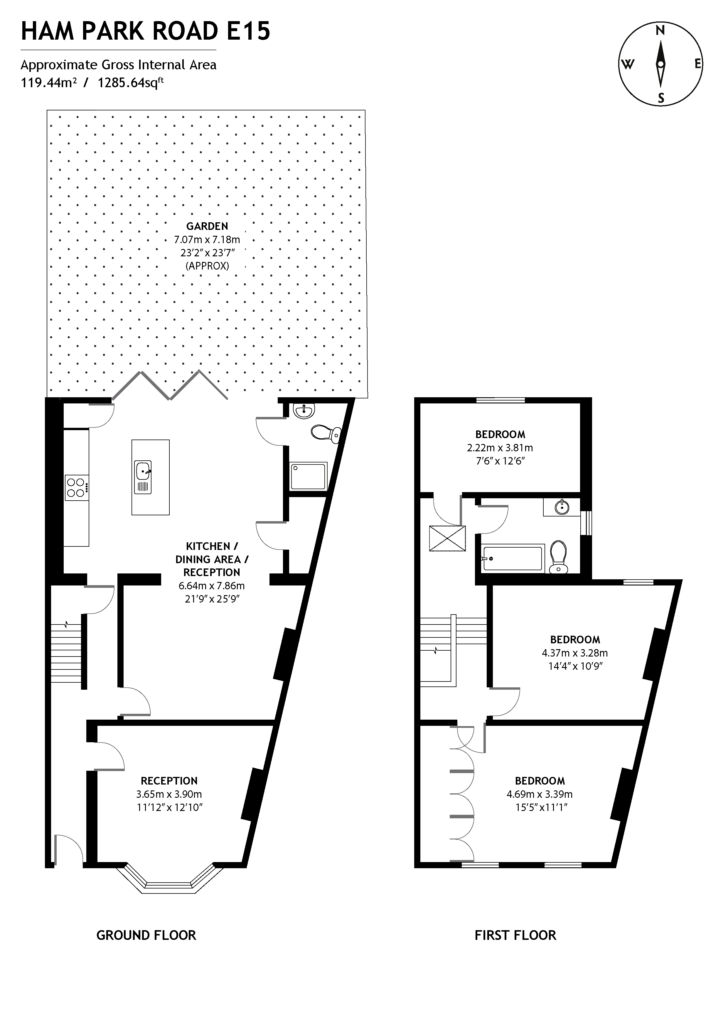 65, Ham Park Road, London floorplan