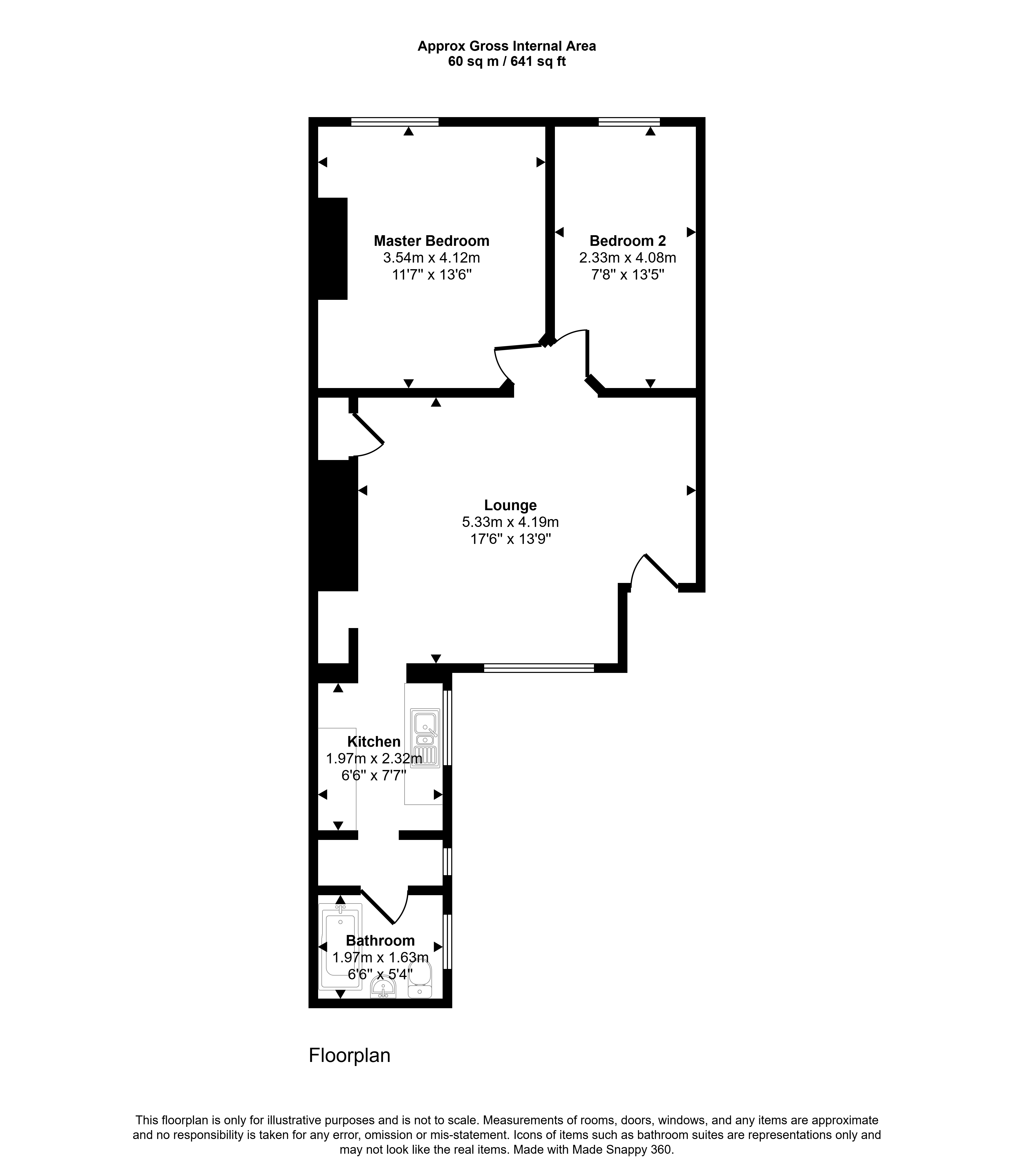 41a, Jubilee Terrace, Bedlington floorplan