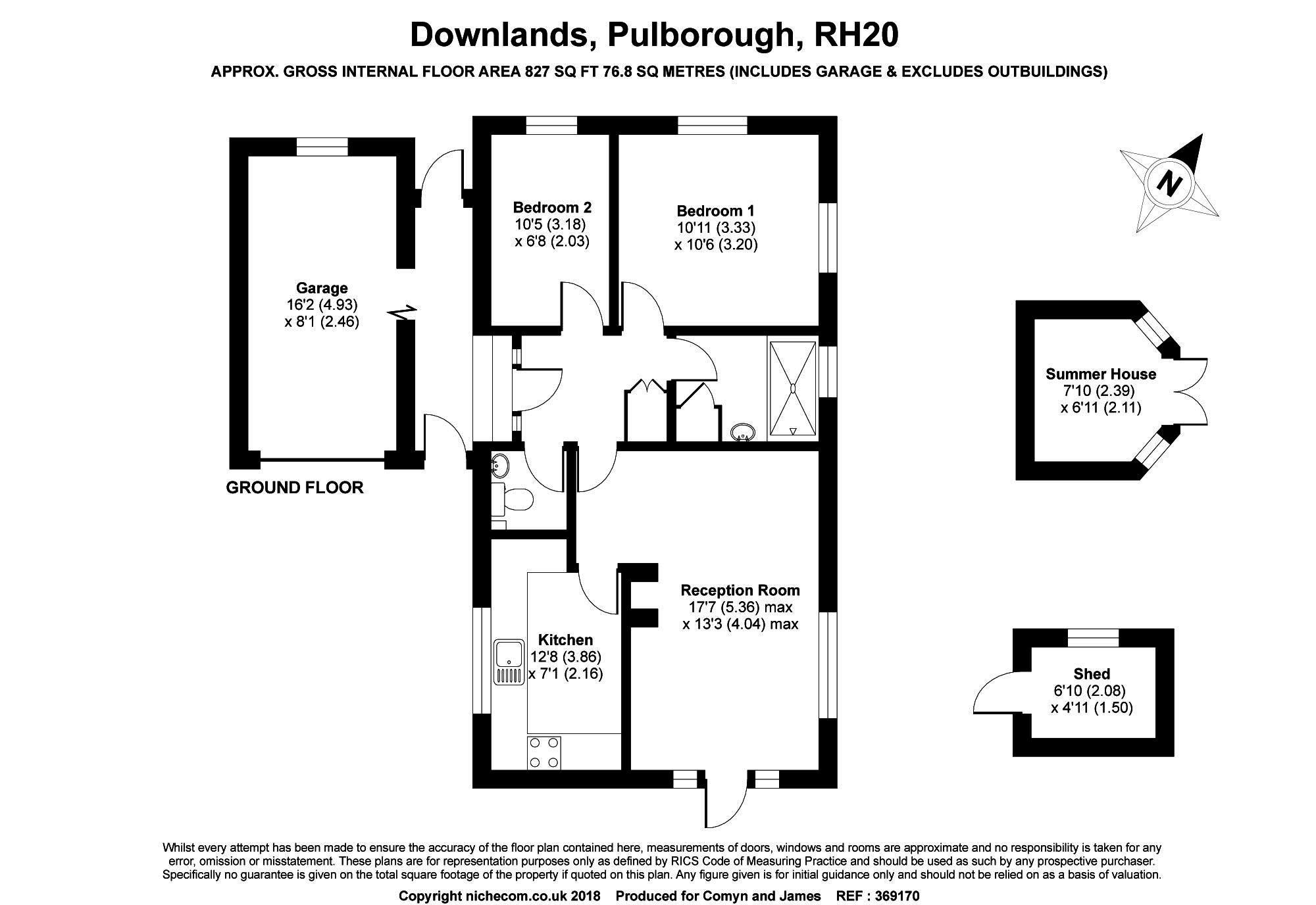 2 Bedrooms Detached bungalow for sale in Downlands, Pulborough RH20