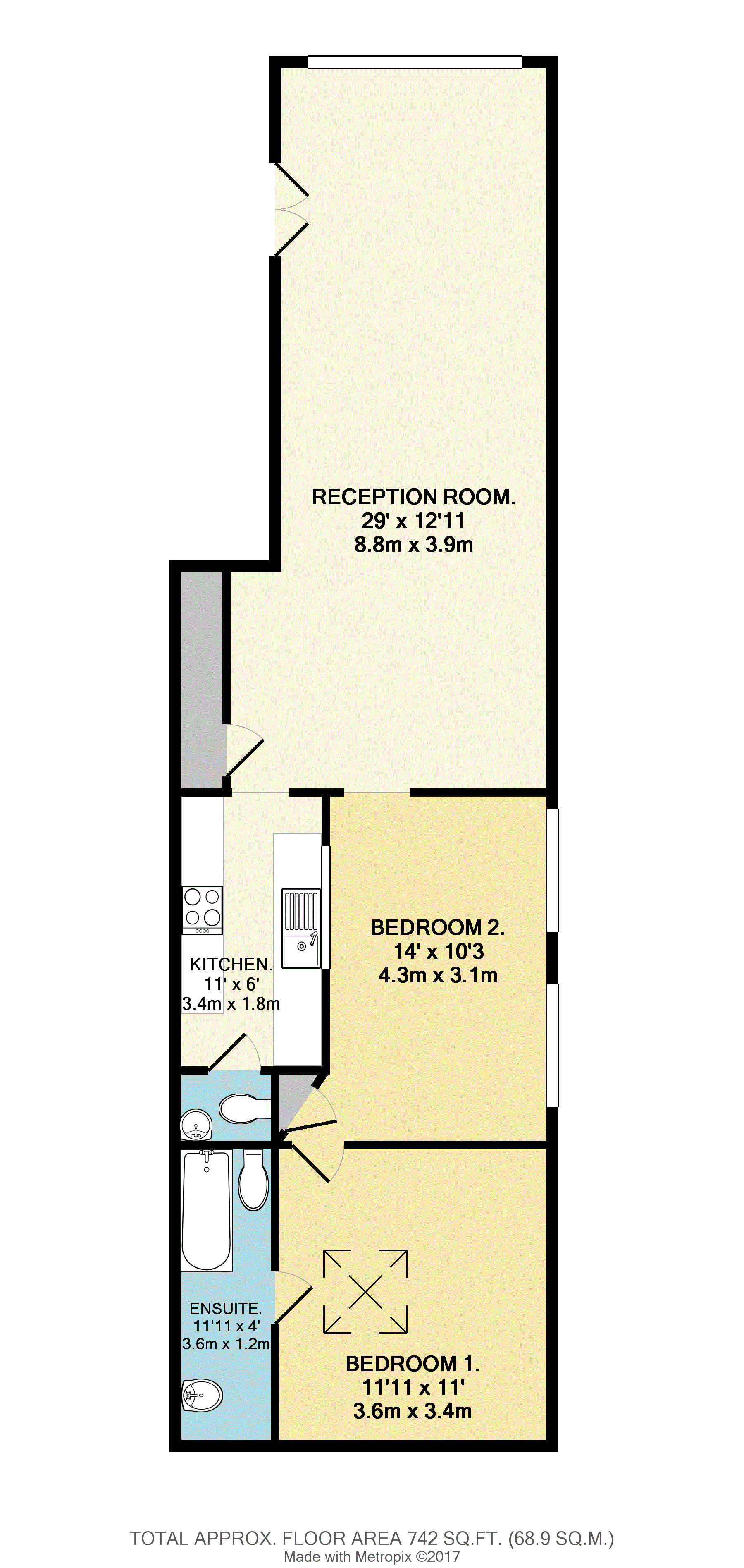2 bed flat for sale in Oxford Street, Totterdown, Bristol BS3