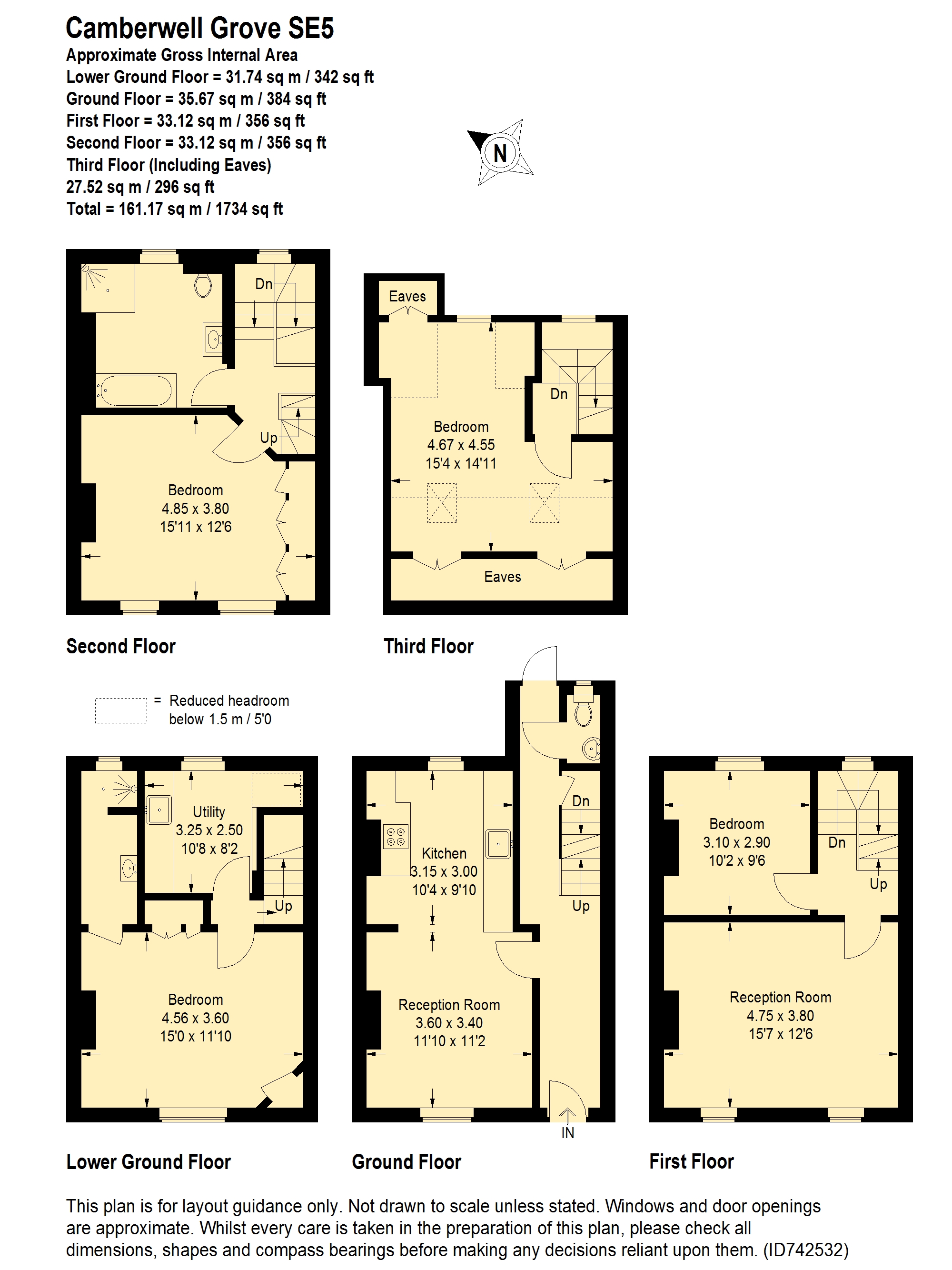Camberwell Grove, Camberwell, London SE5, 4 bedroom terraced house for