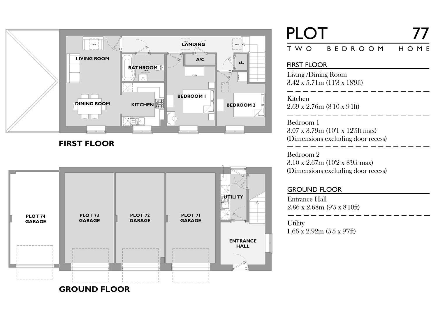 Plot 77, 1 Tideford Court, Dorchester floorplan