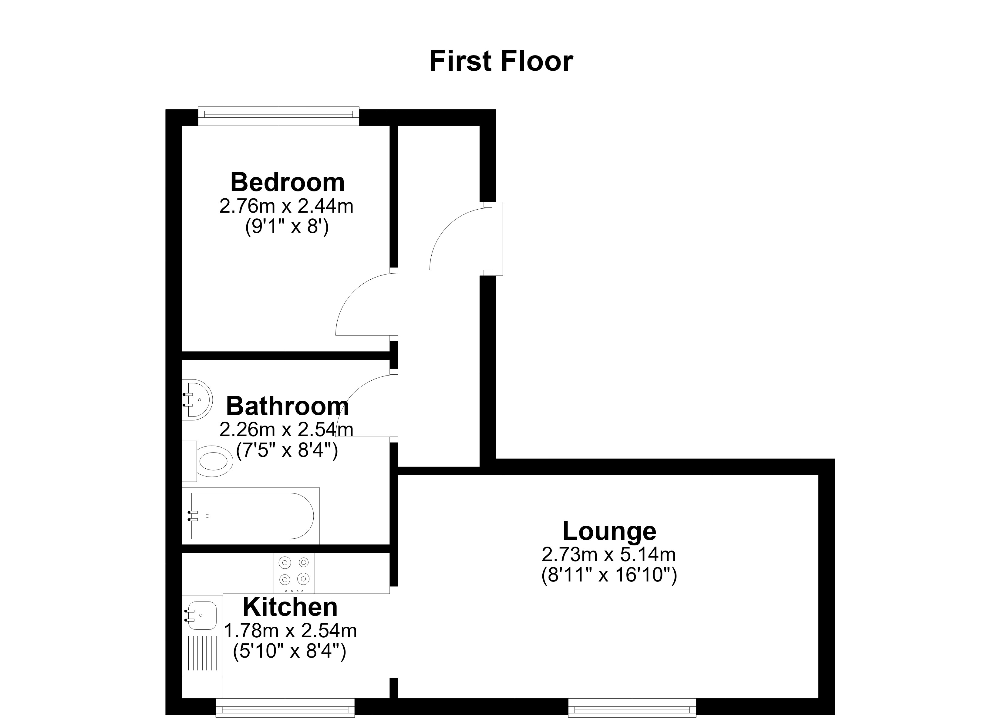 Flat 4, Evorg House, Grove Road, Chatham floorplan