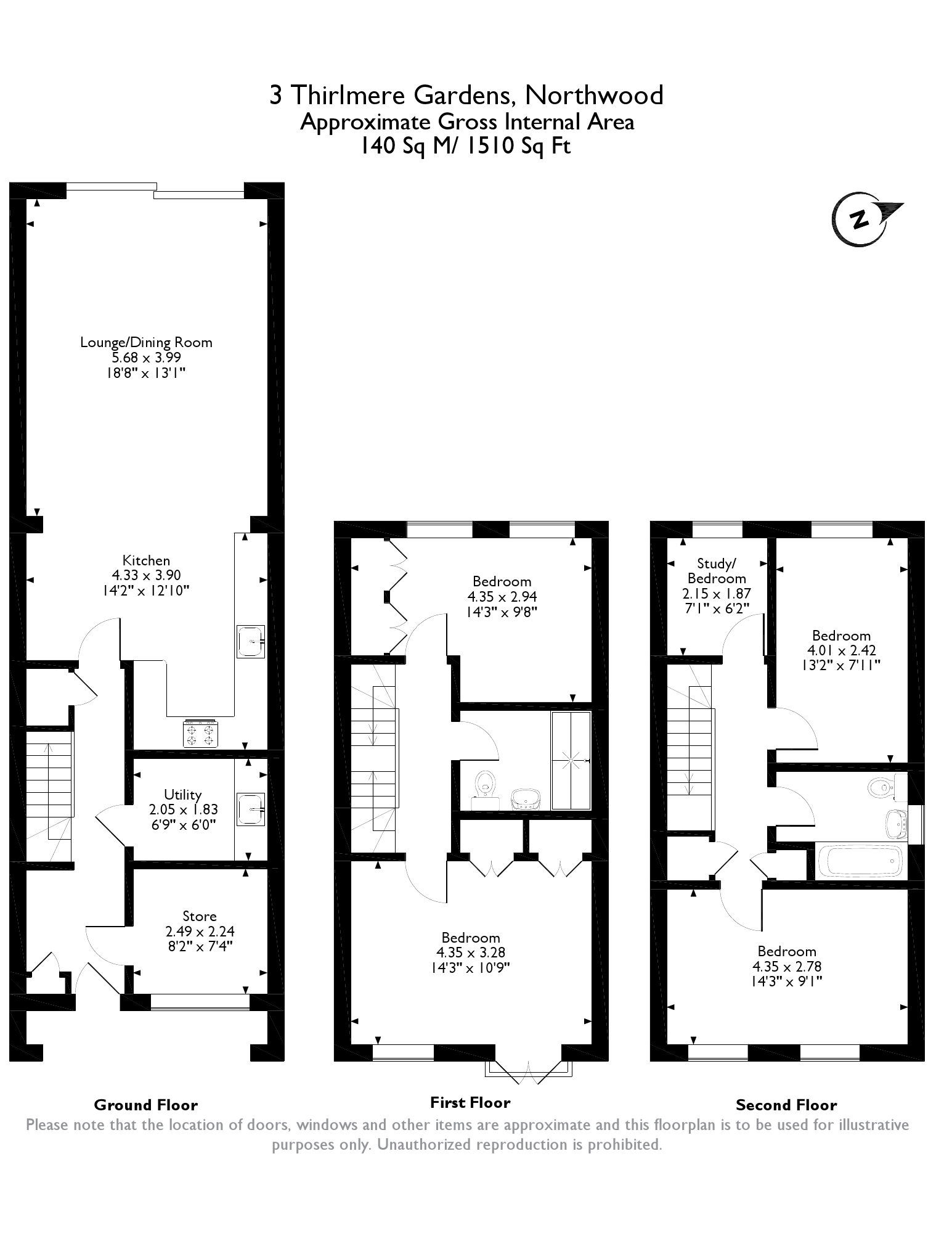 5 Bedrooms Town house for sale in Thirlmere Gardens, Northwood HA6