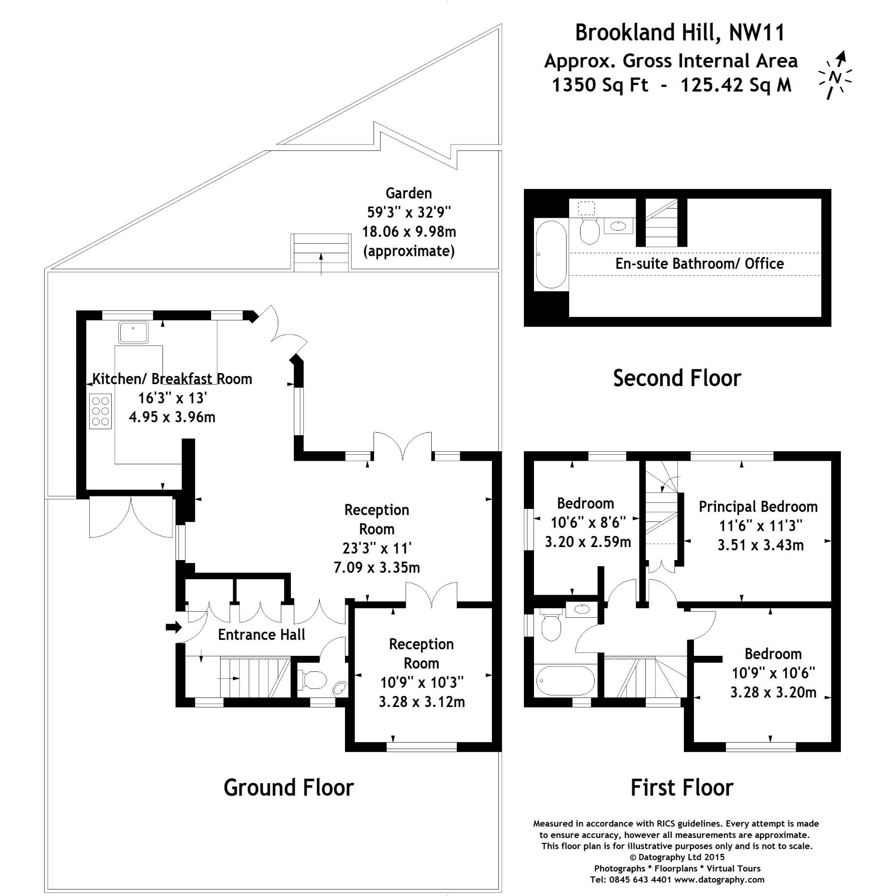 1, Brookland Hill, London floorplan