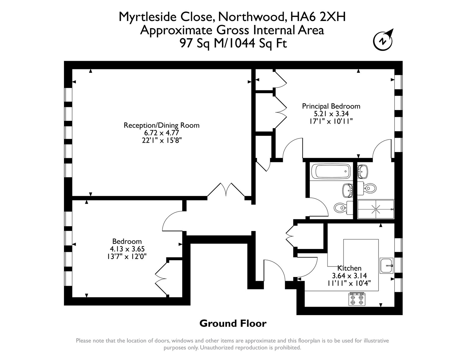 14, Myrtleside Close, Northwood floorplan