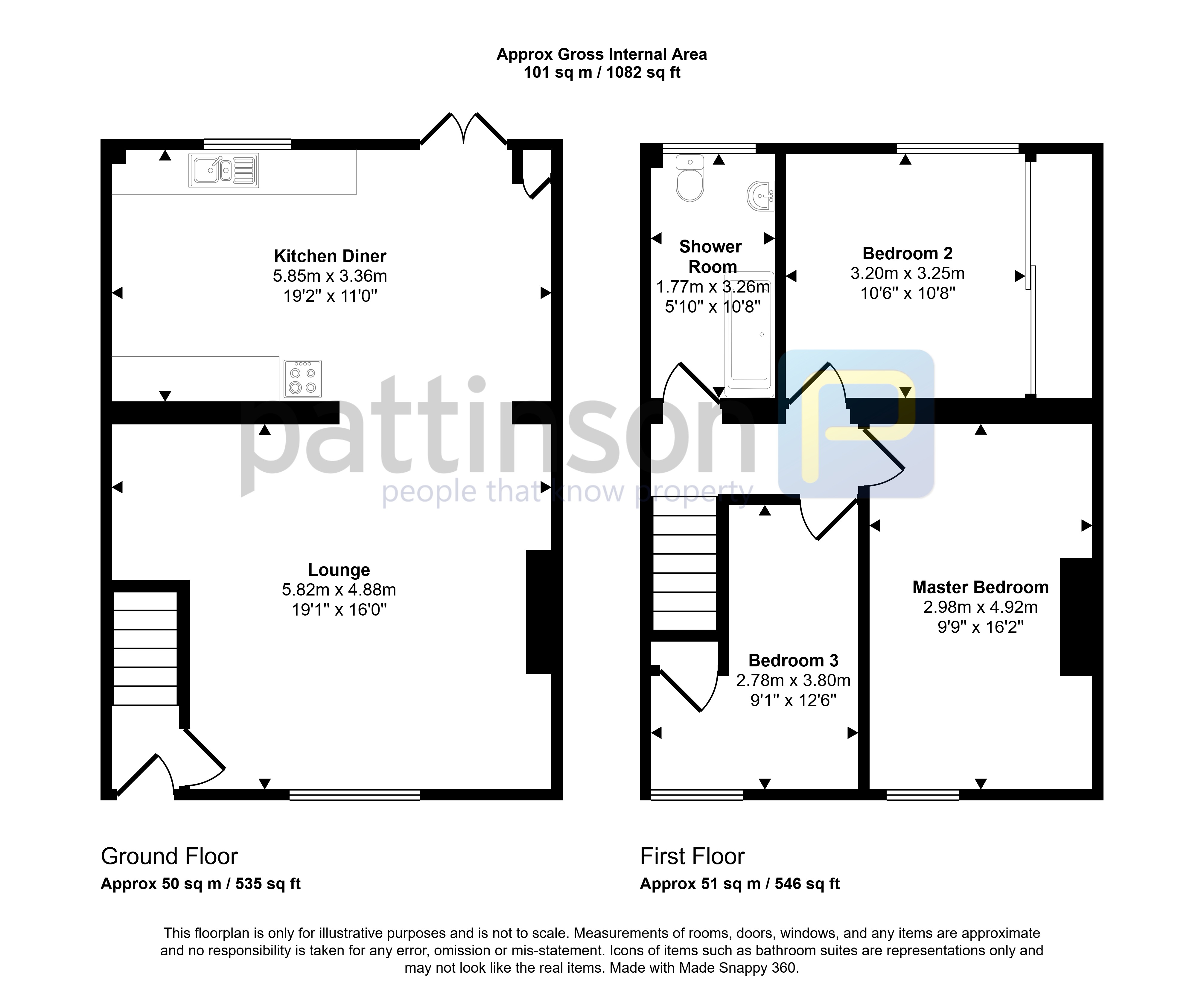 55, Poplar Street, Ashington floorplan