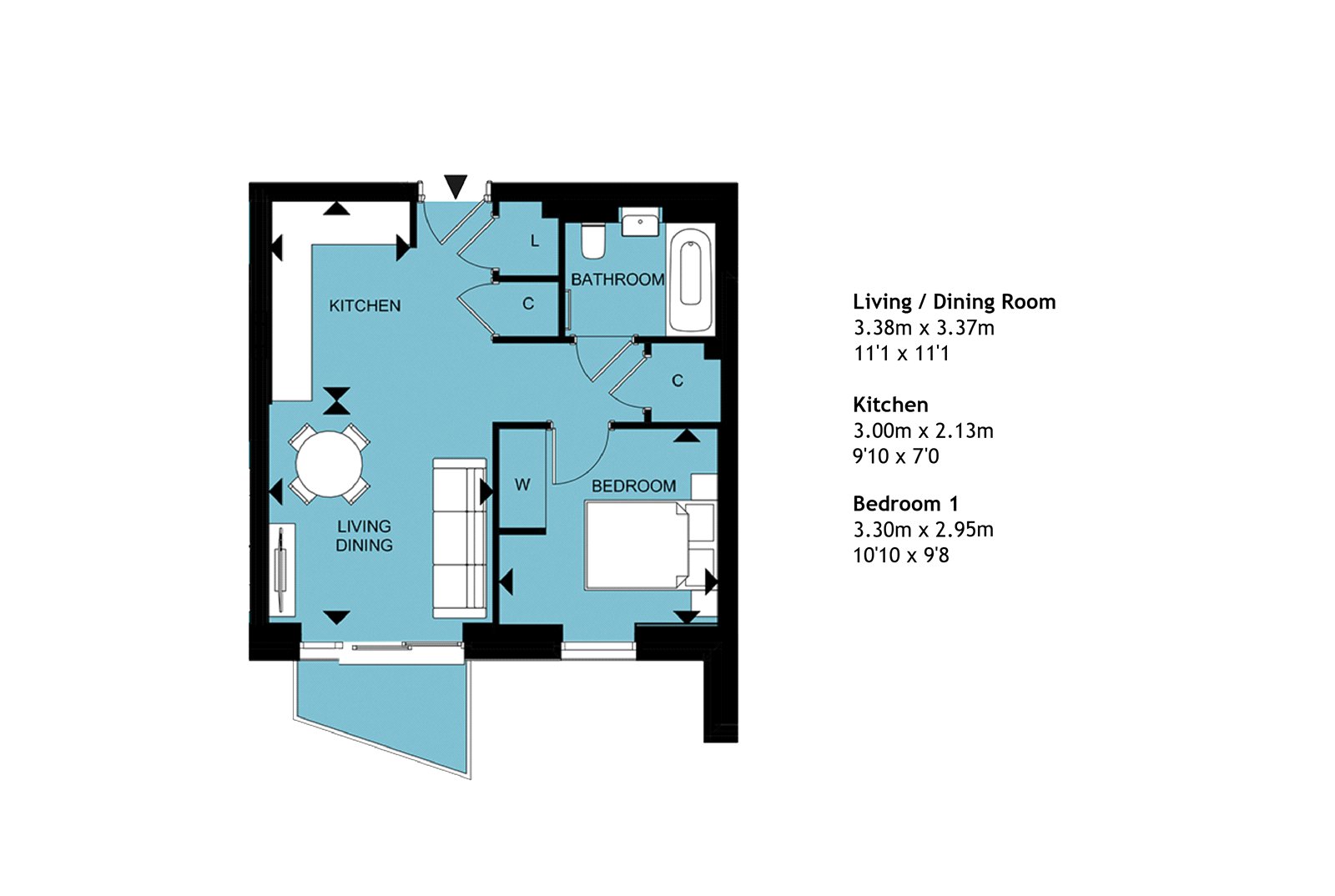 Horlicks Quarter - Plot 211 New, 100a, Aquifer House, Slough floorplan