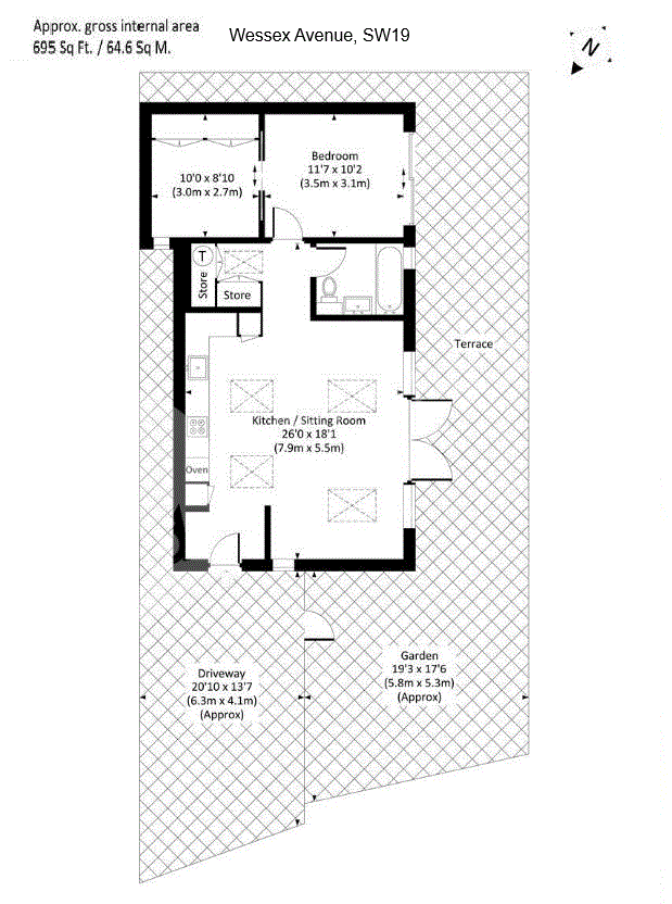 Amber House, 1A,, Wessex Avenue, London floorplan