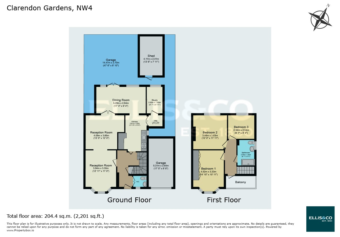Clarendon Gardens, Hendon floorplan
