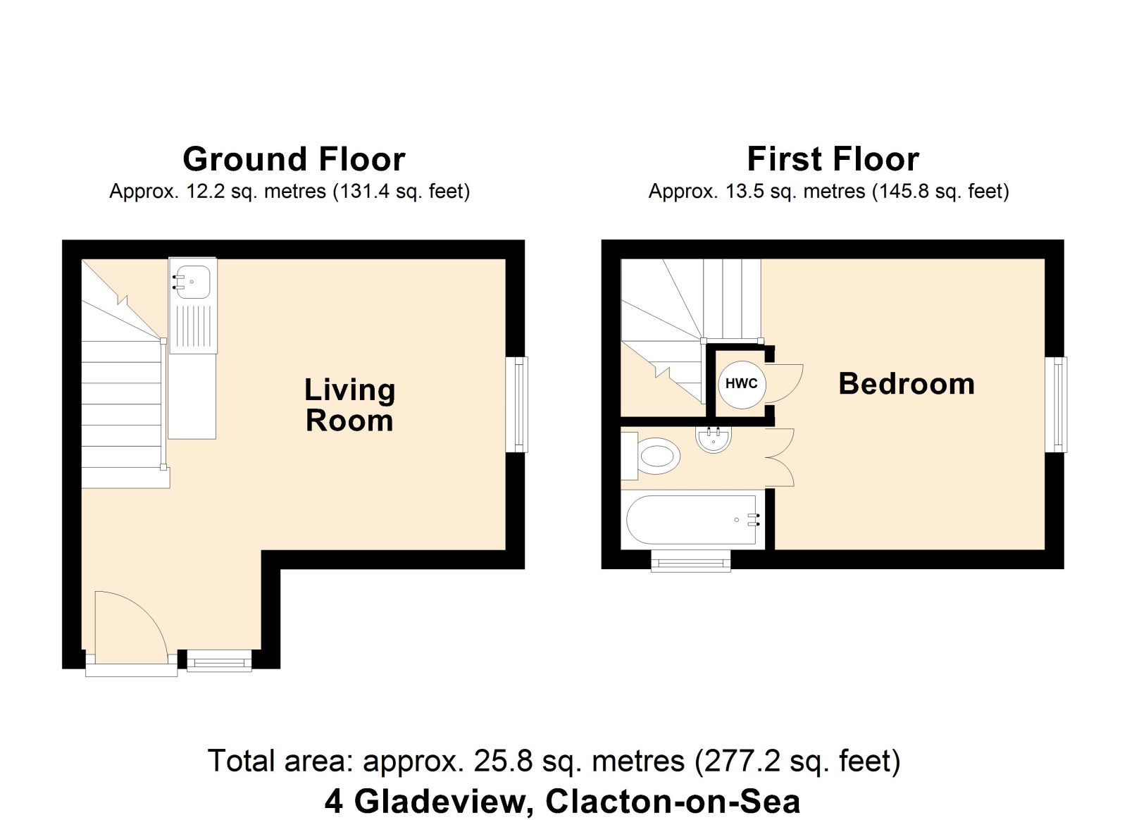 4 Gladeview, 113 Rosemary Road West, Clacton on Sea floorplan