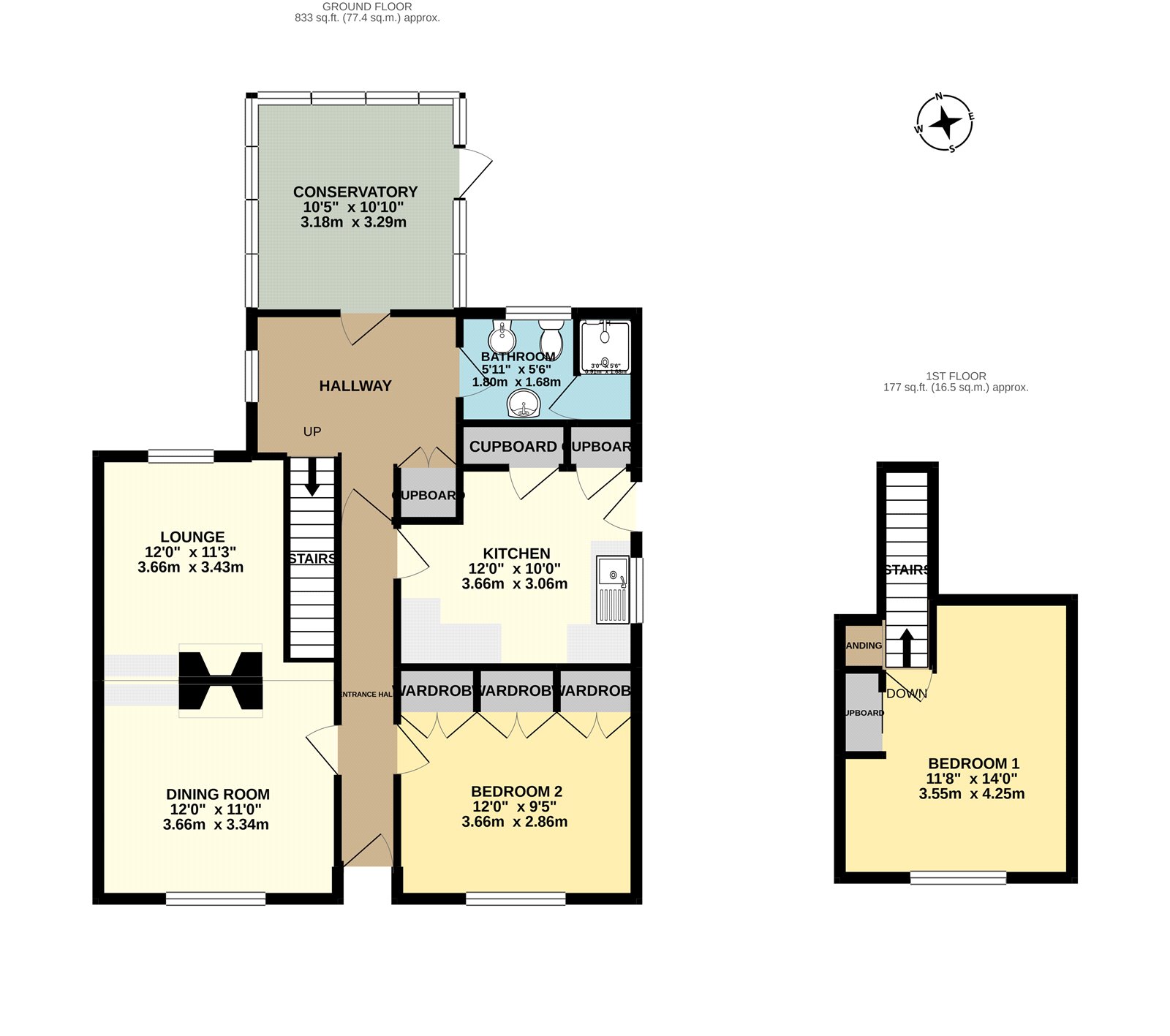 Heath Road, Boughton Monchelsea, Maidstone, Kent ME17, 2 bedroom