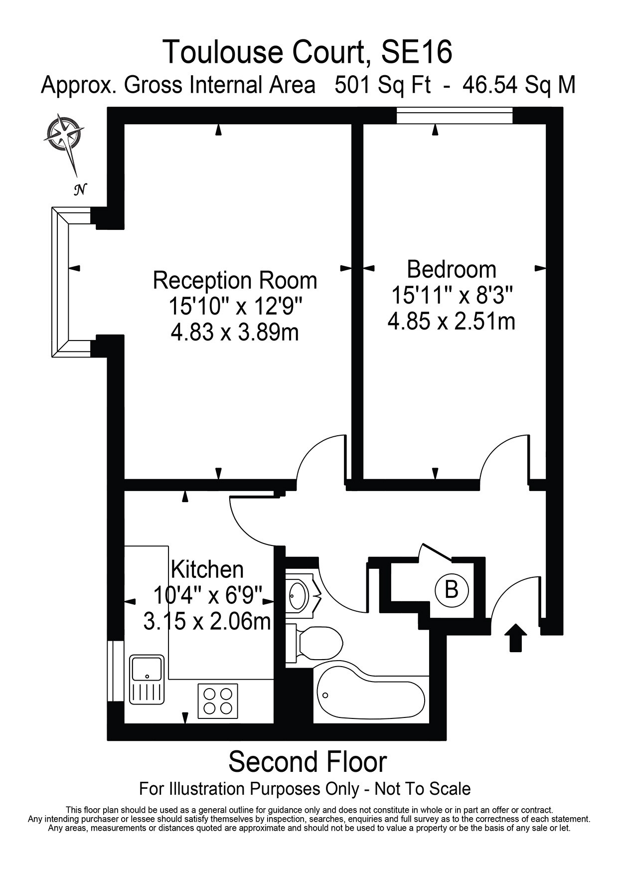 18, Toulouse Court, 2 Rossetti Road floorplan
