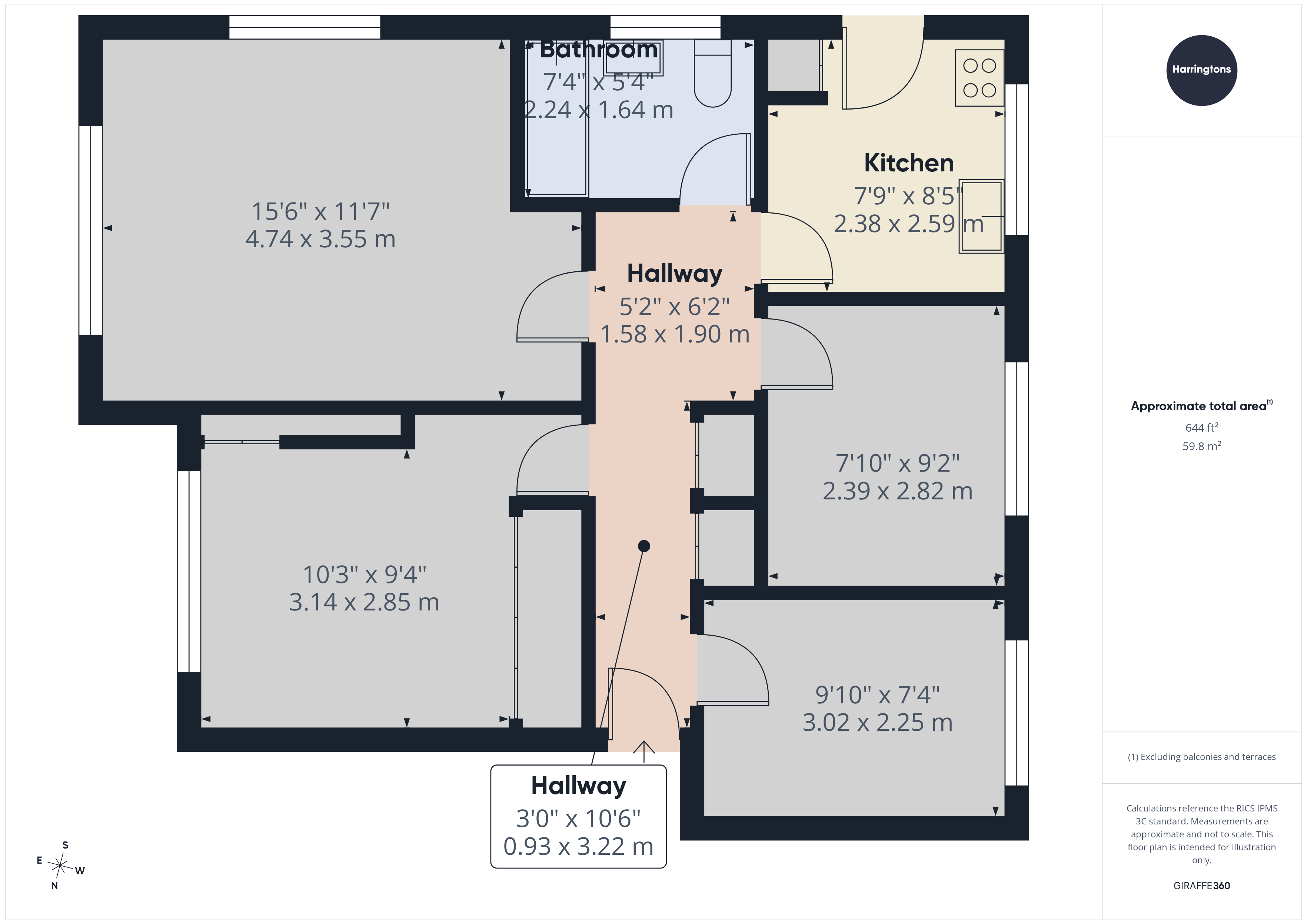 Flat 1 Winton Court, 33, Downview Road, West Sussex floorplan