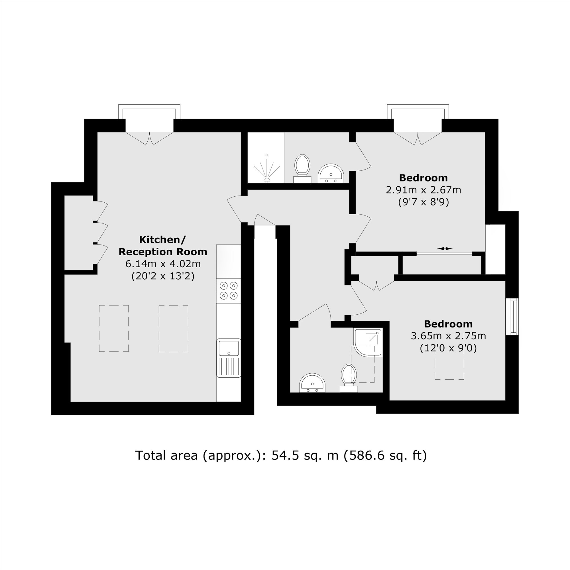 Flat 5, 26, Inglis Road, London floorplan