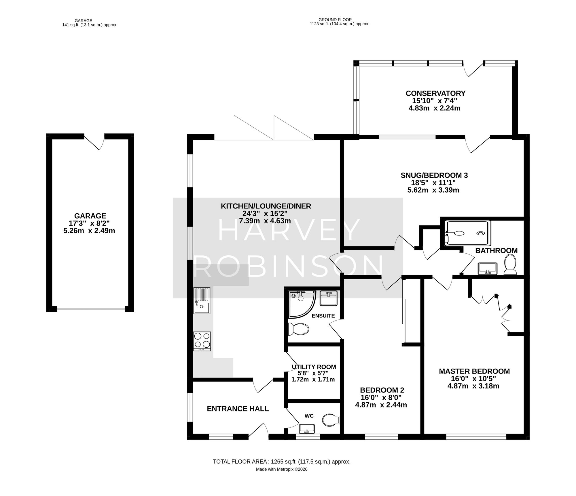 40 Evans Close, Huntingdon floorplan