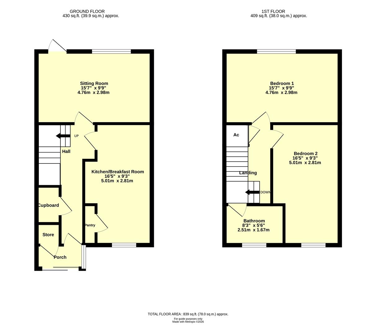 23, Ashley Close, Cullompton floorplan
