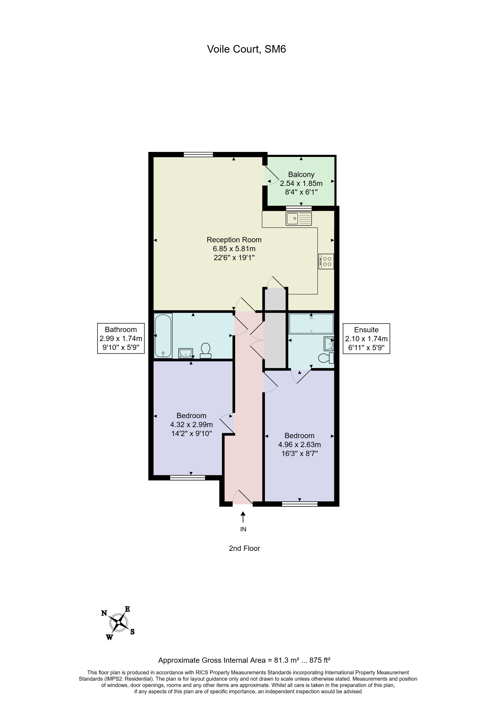 Flat 20, Voile Court, Thimble Crescent, Hackbridge floorplan