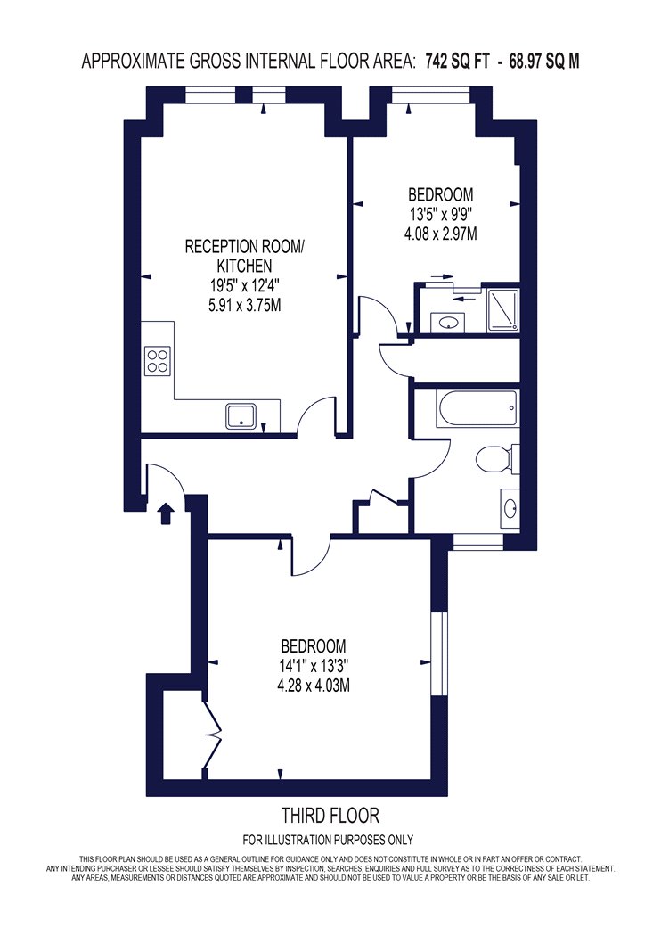 Flat 14, Fern Court, 62, Albemarle Road, Beckenham floorplan