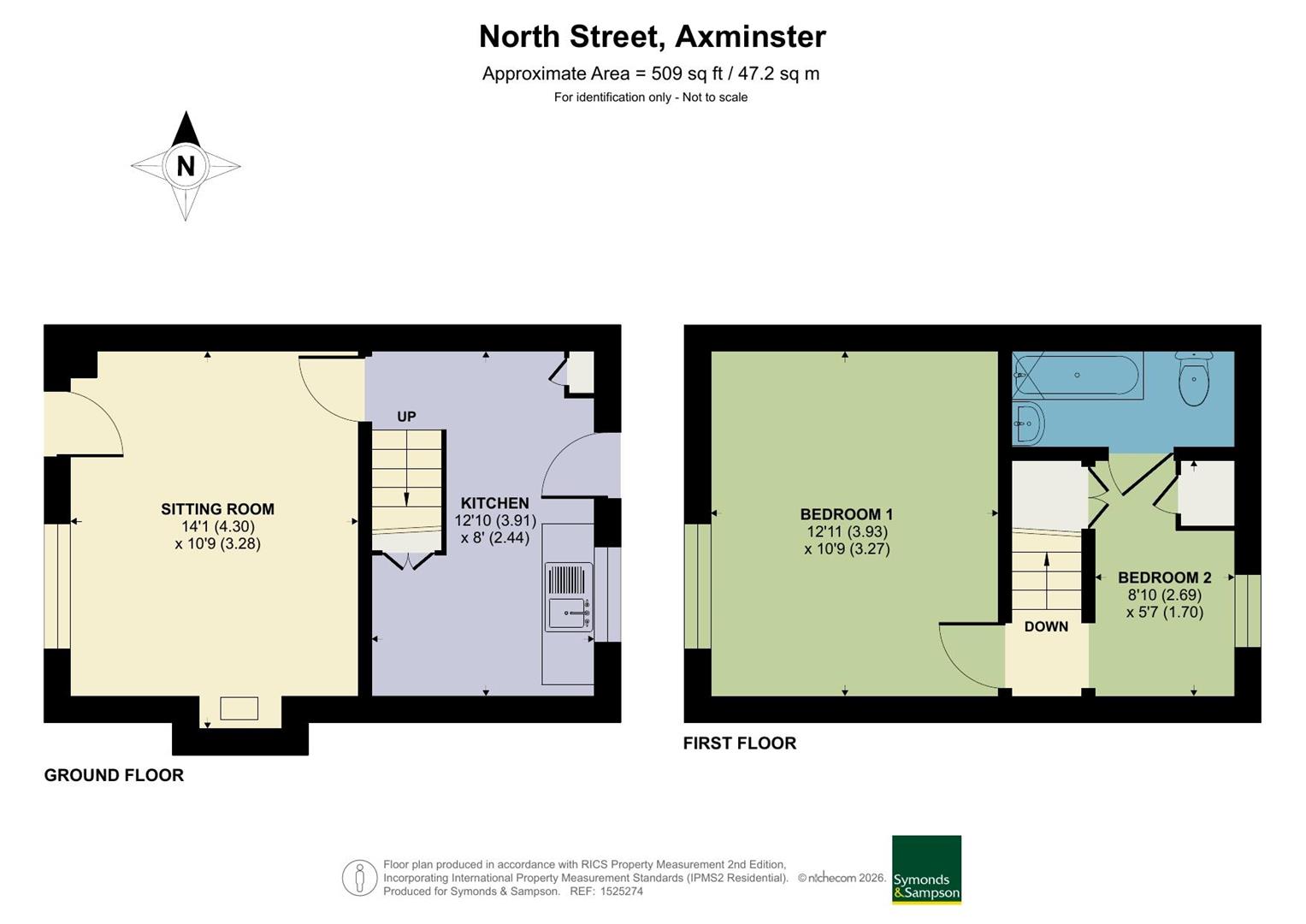 1, North Street, Axminster floorplan