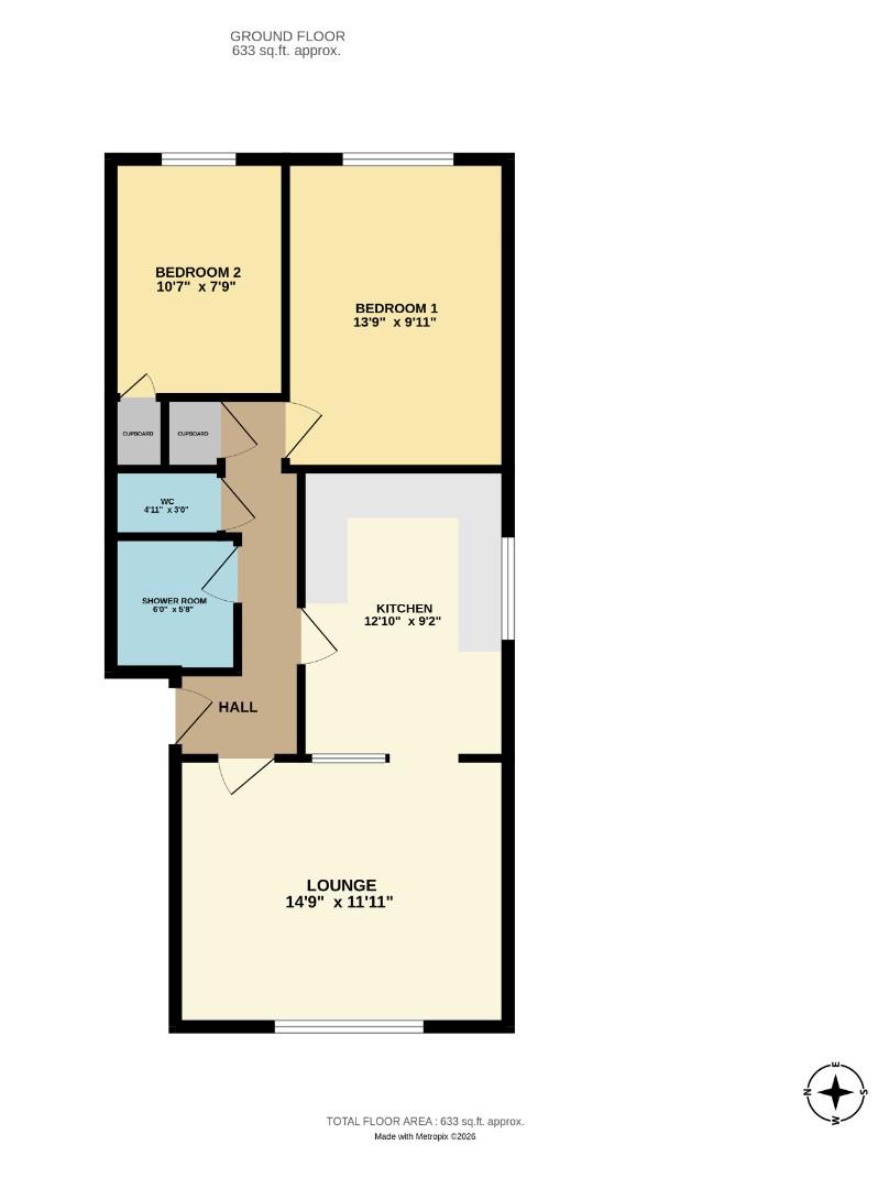 Flat 3 Tracey Court, 96, Blenheim Crescent, Leigh-On-Sea floorplan